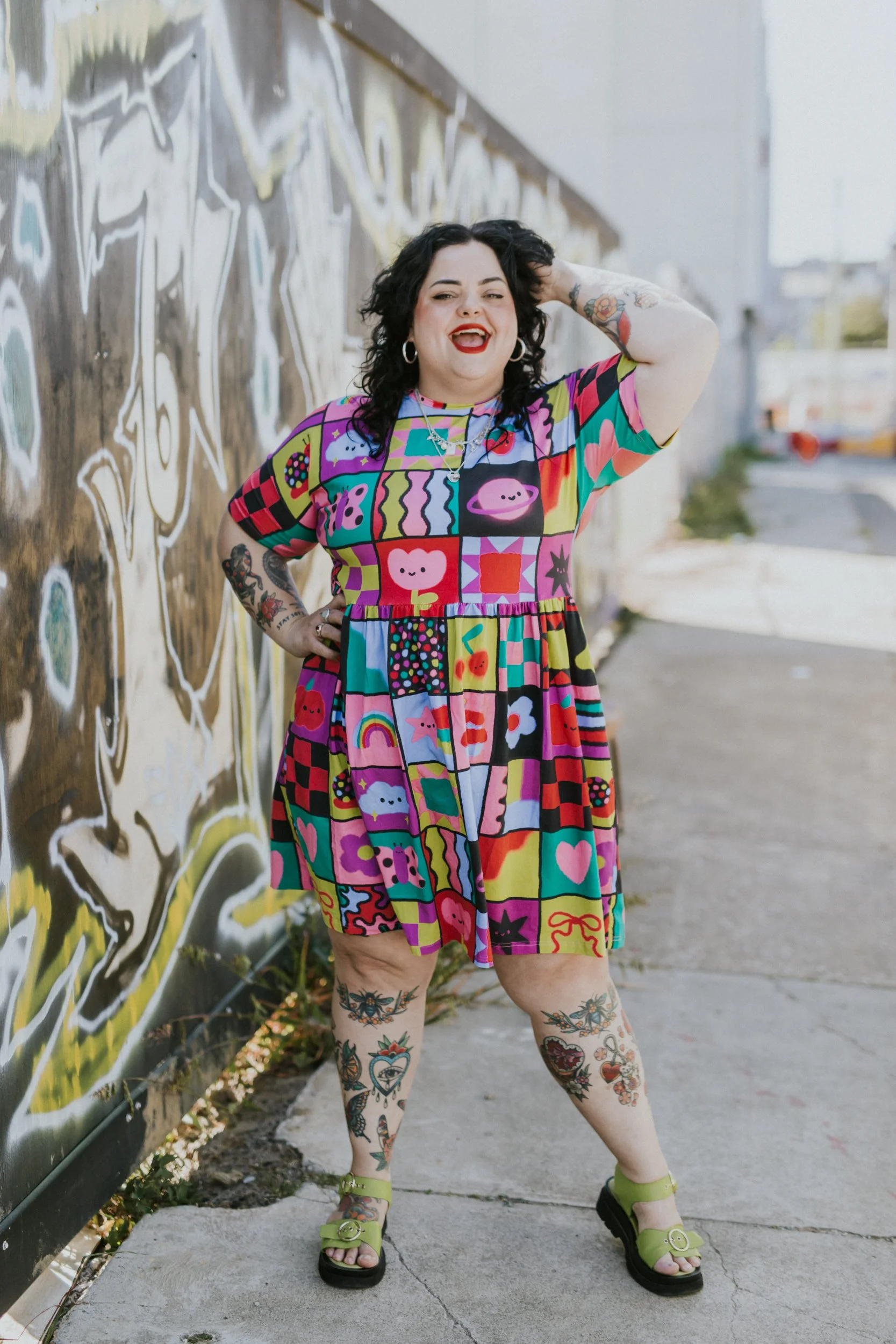 patchwork party smock dress (PRE-ORDER)