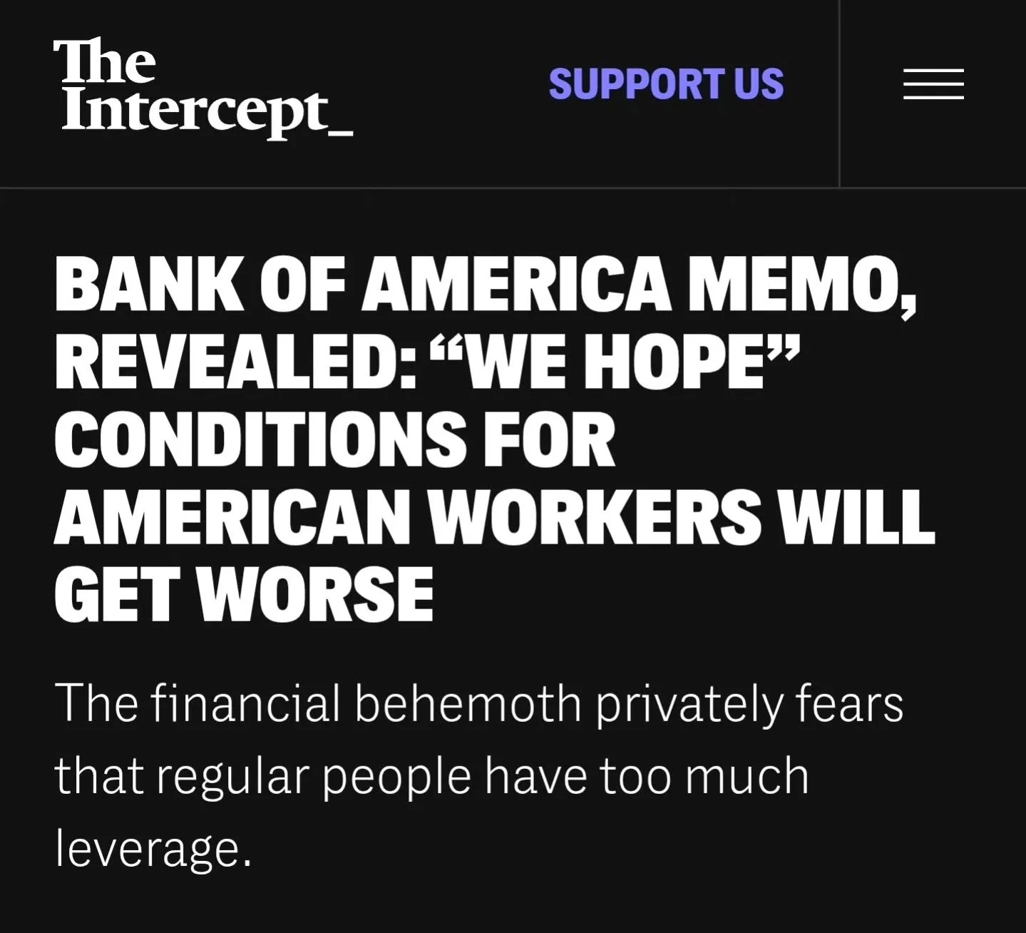 Organized capital and the hand of international finance is pushing down upon everyday American workers. When it should be uplifting them and aiding in upward mobility through fair loans. Instead, they bring high predatory interest rates, deplatformin