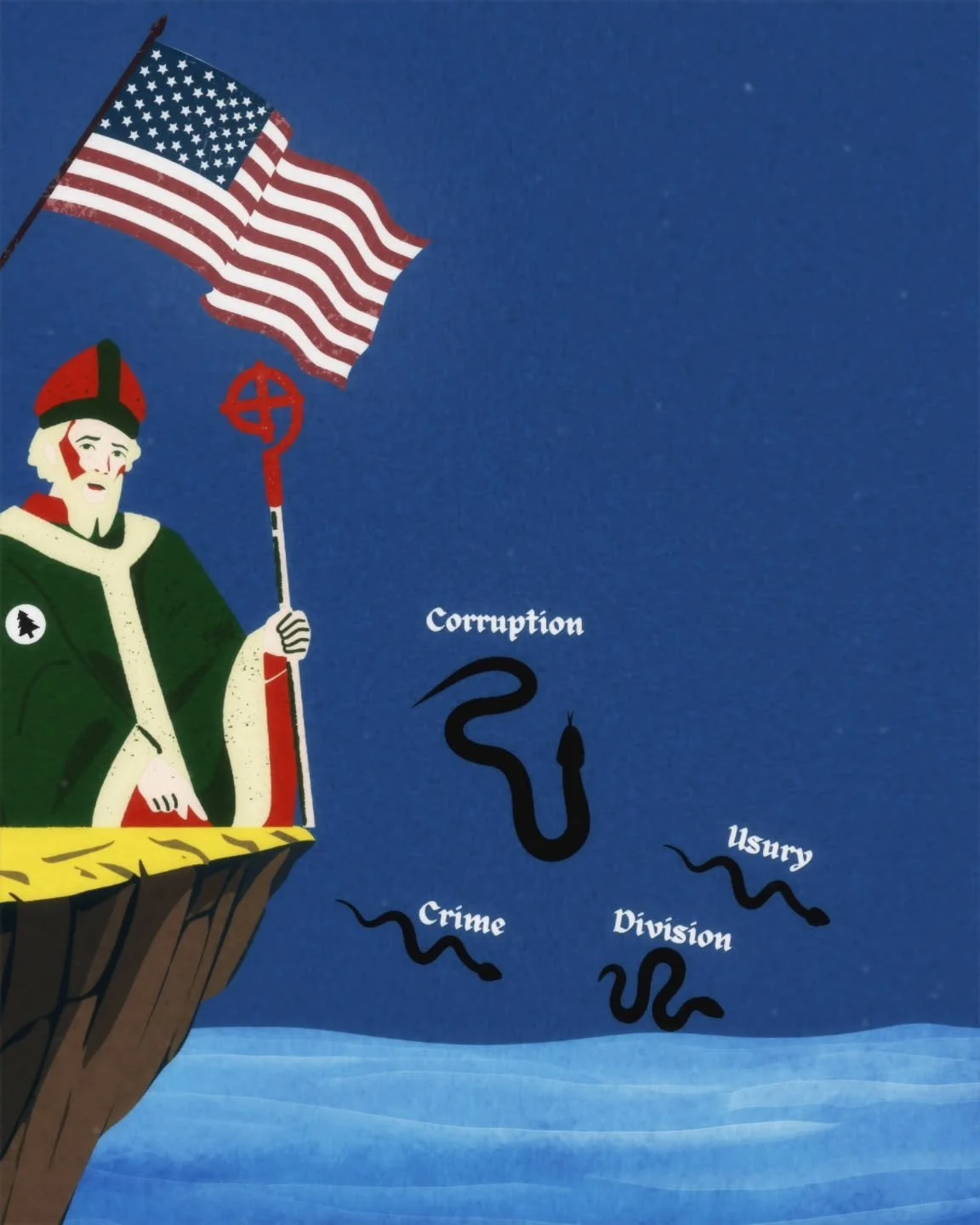In the spirit of Saint Patrick, we must drive out the forces of division, decline, decadence, and destruction from our nation.

Imagine an America where pharmaceutical companies heal people instead of keeping them a sick customer. 

Imagine an Americ