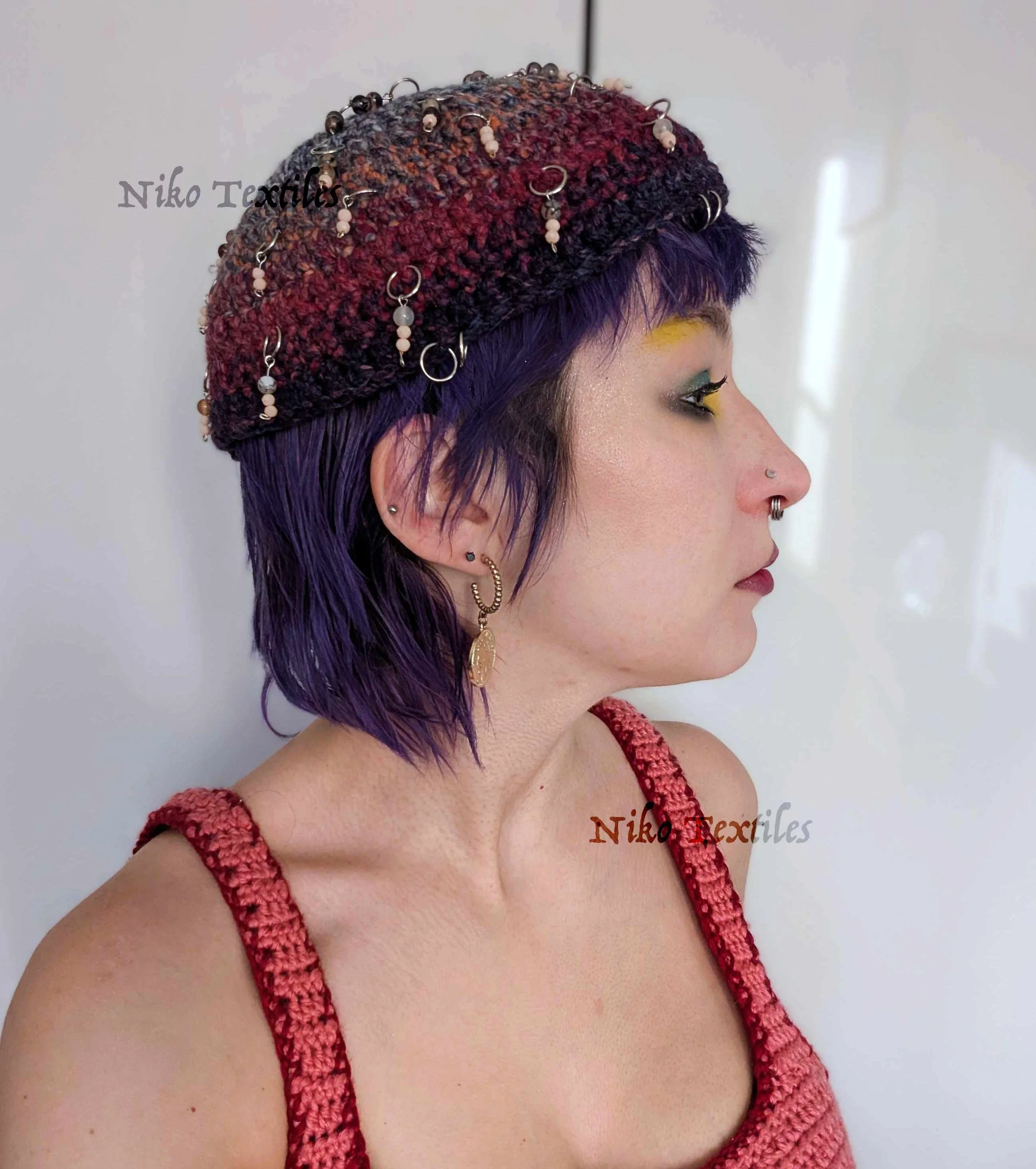 Beaded Skully Hat