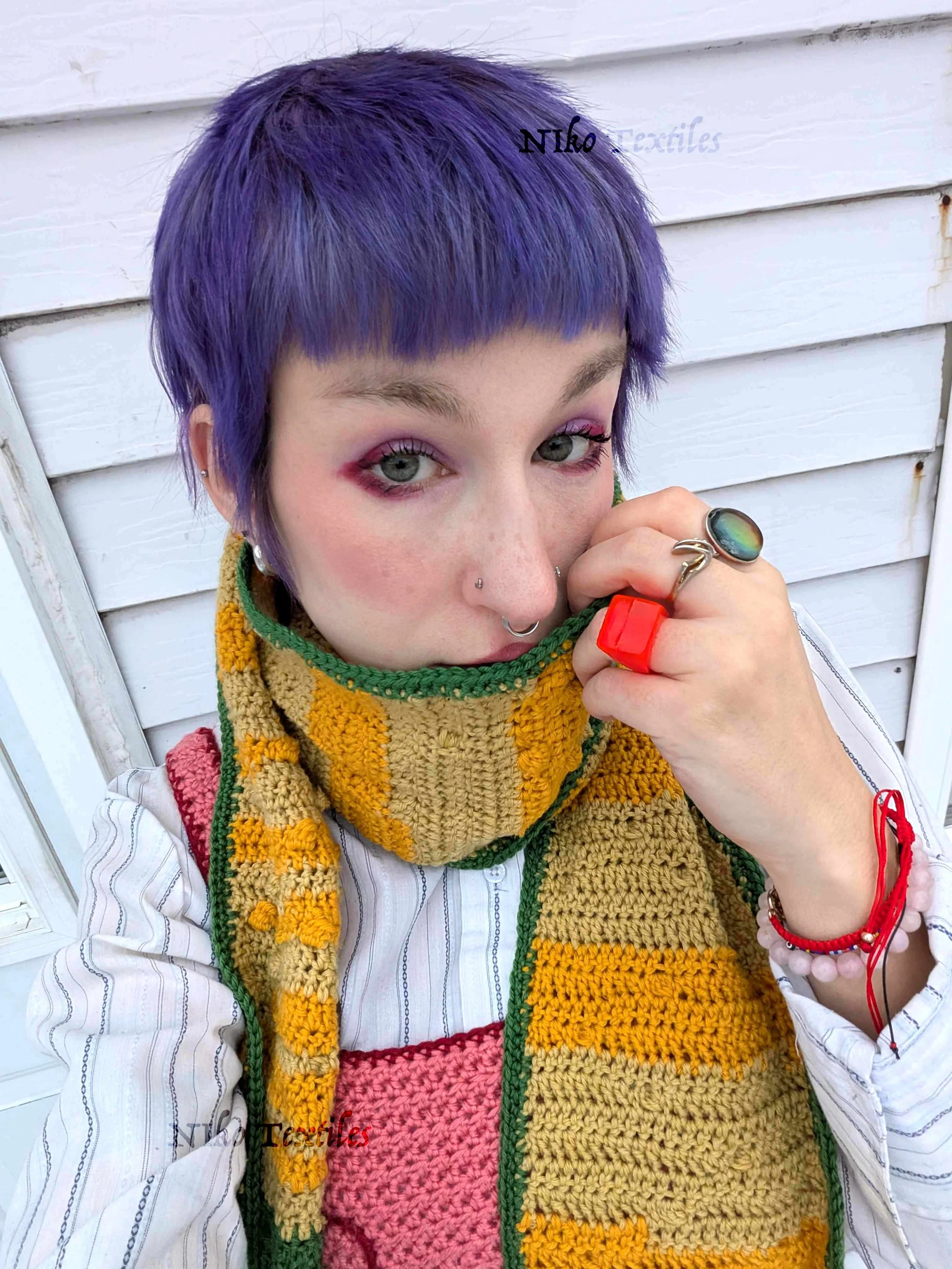 Yellow and Green Scarf