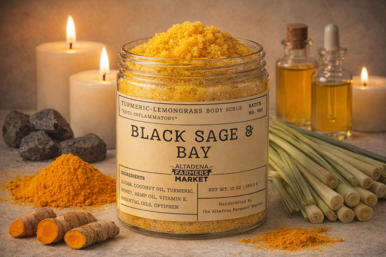 Turmeric Lemongrass Body Scrub- “Anti-Inflammatory”