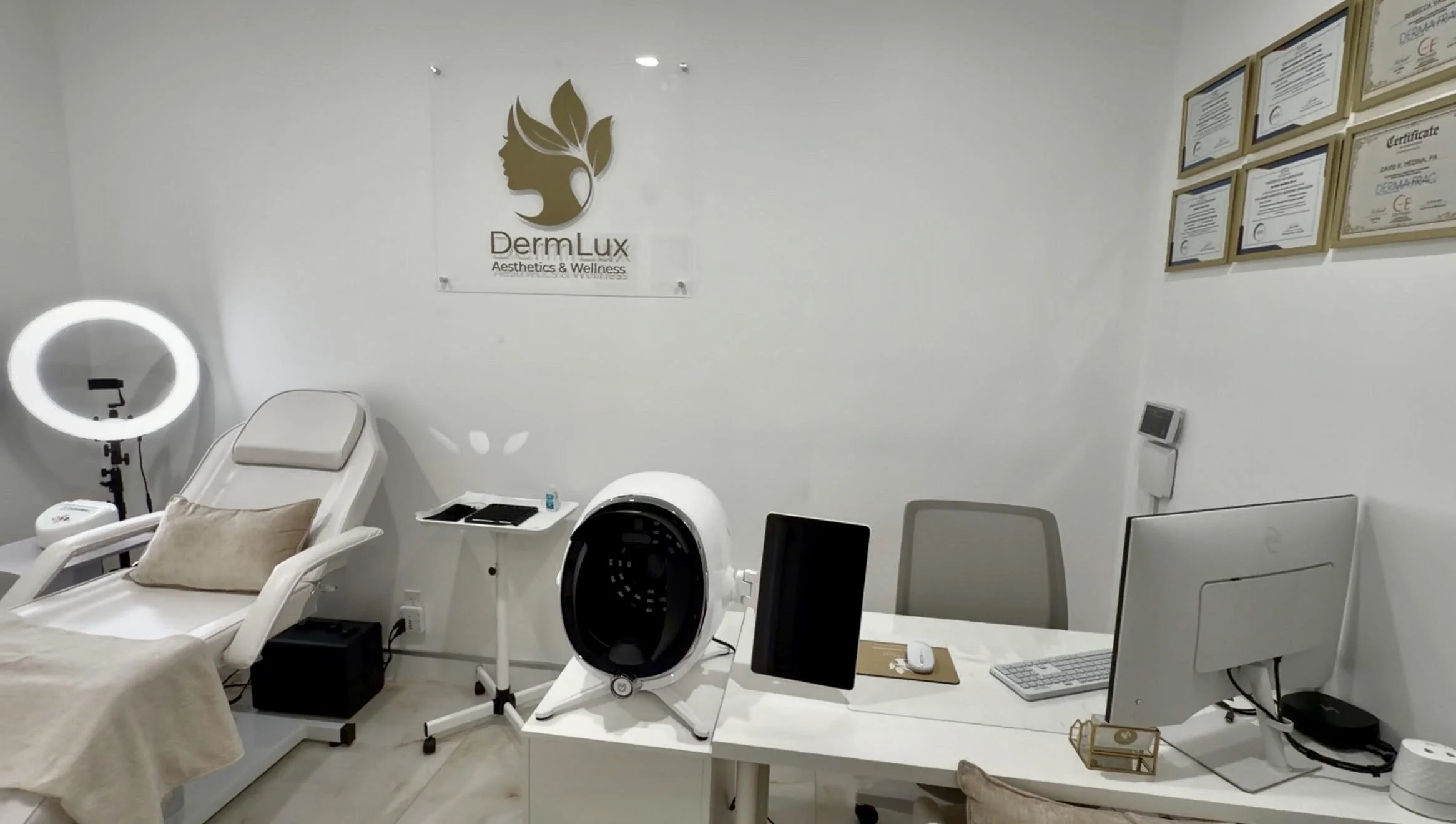 Clinical luxury aesthetic care and wellness services at DermLux Aesthetics & Wellness
