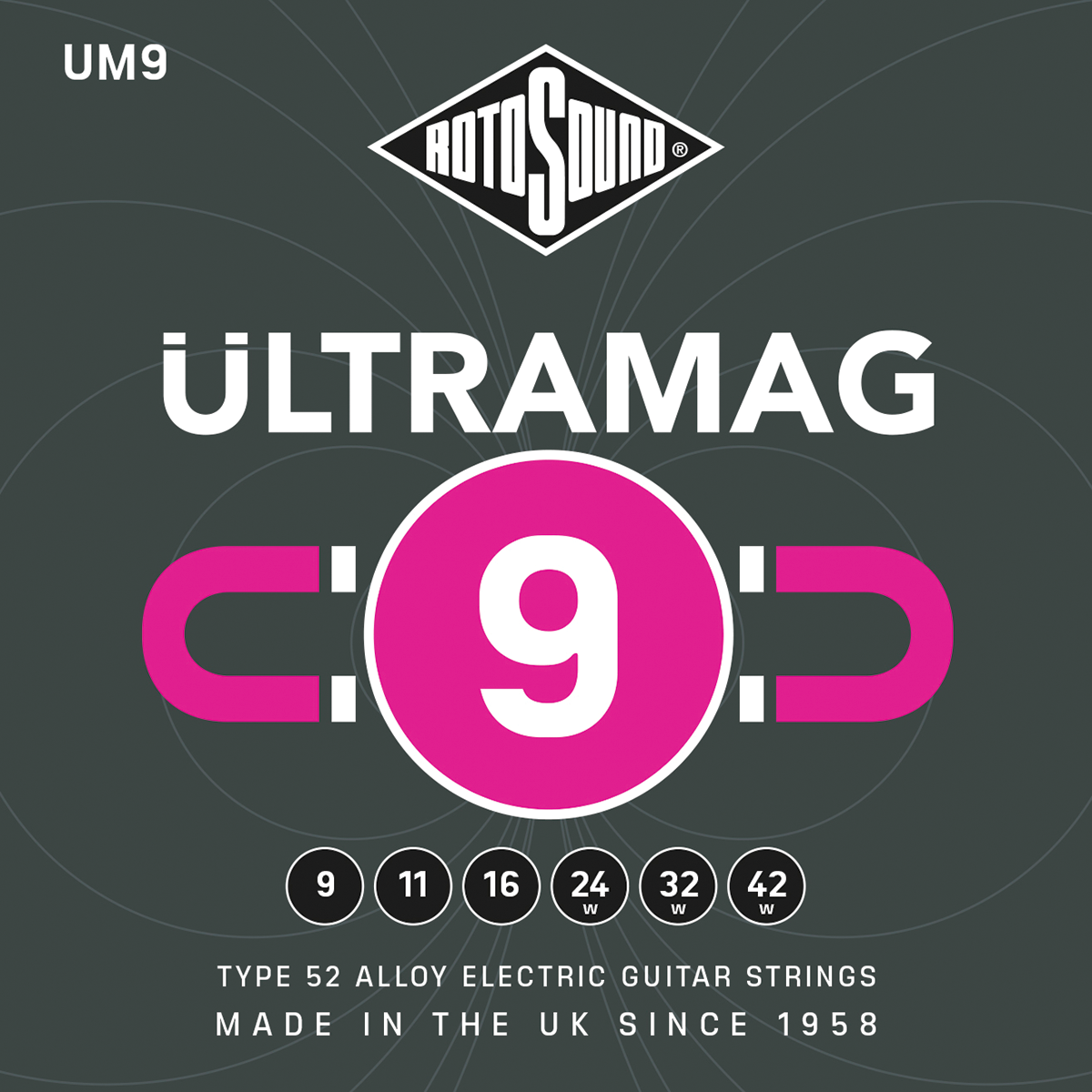 Rotosound UM9 Ultramag Electric Set 9 - 42