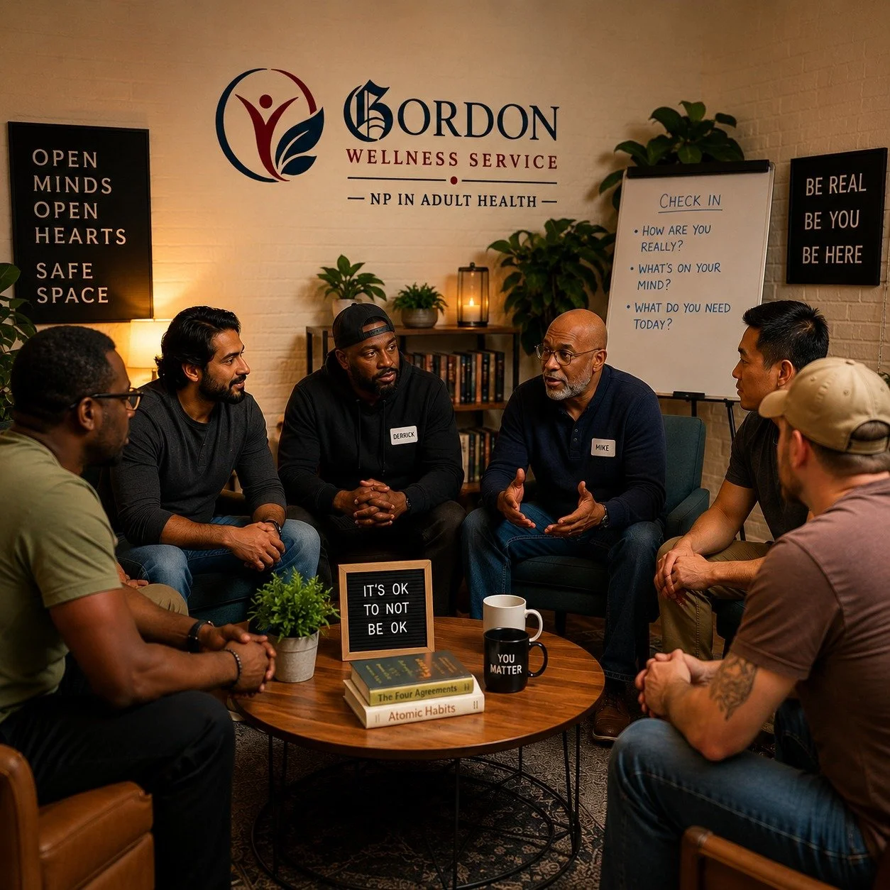 Rodrico Gordon NP In Adult Health PLLC d/b/a GORDON WELLNESS SERVICE

Men&rsquo;s mental health is just as important as physical health, and finding the right support can make all the difference. 

--At GORDON WELLNESS SERVICE NP, we can help connect