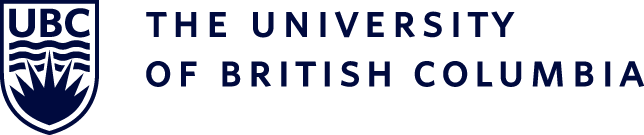 The logo of the University of British Columbia featuring a shield and the university name.