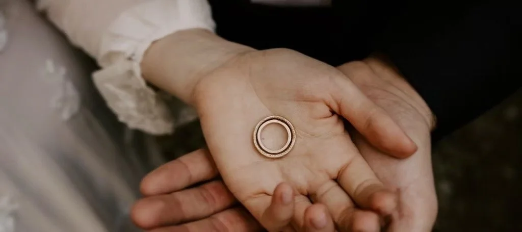 Hand Made wedding bands by Georgie Brooks recycled yellow gold