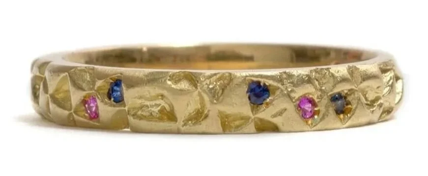 Textura Triangle wedding band 