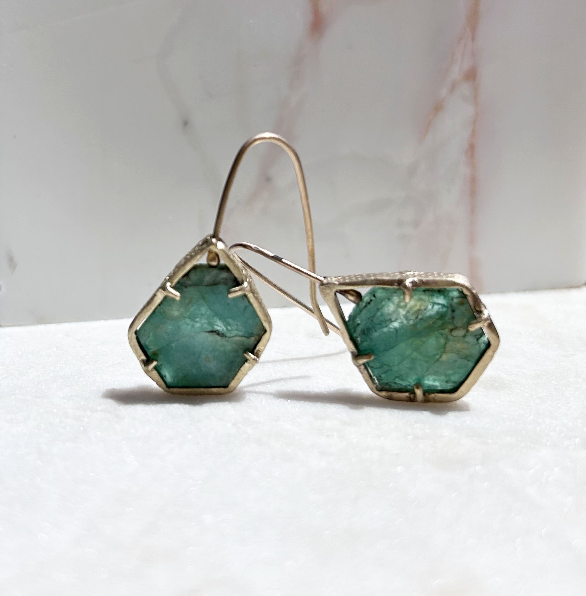 Emerald earrings Georgie Brooks