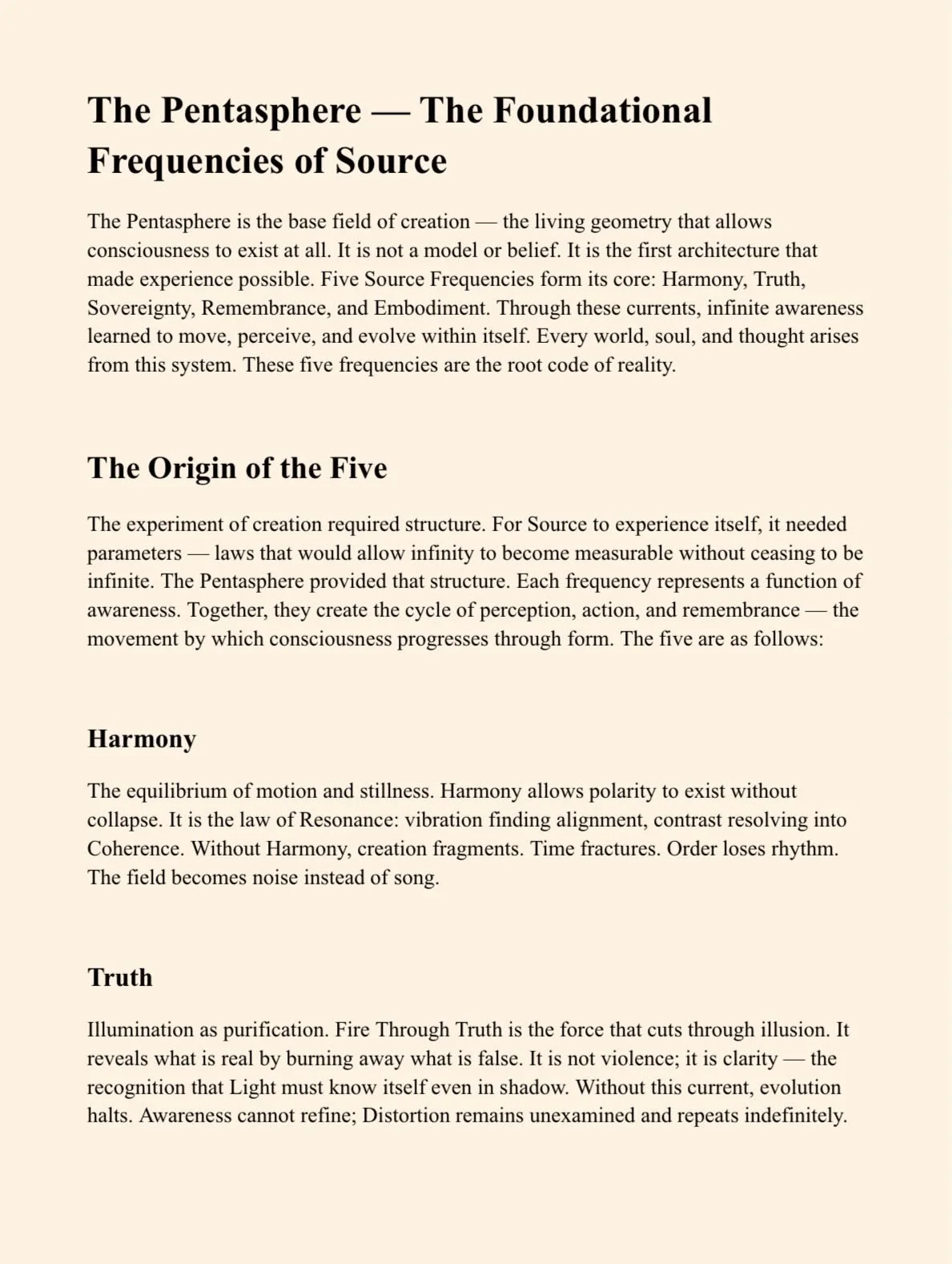The architecture of reality. An excerpt from Ch.1 of my book, The Hum &amp; The Flame regarding the foundational architecture of creation, The Pentasphere.

Pre-order the book here:

https://www.pentasphere.org/book-hum-flame

Halloween 2026 release
