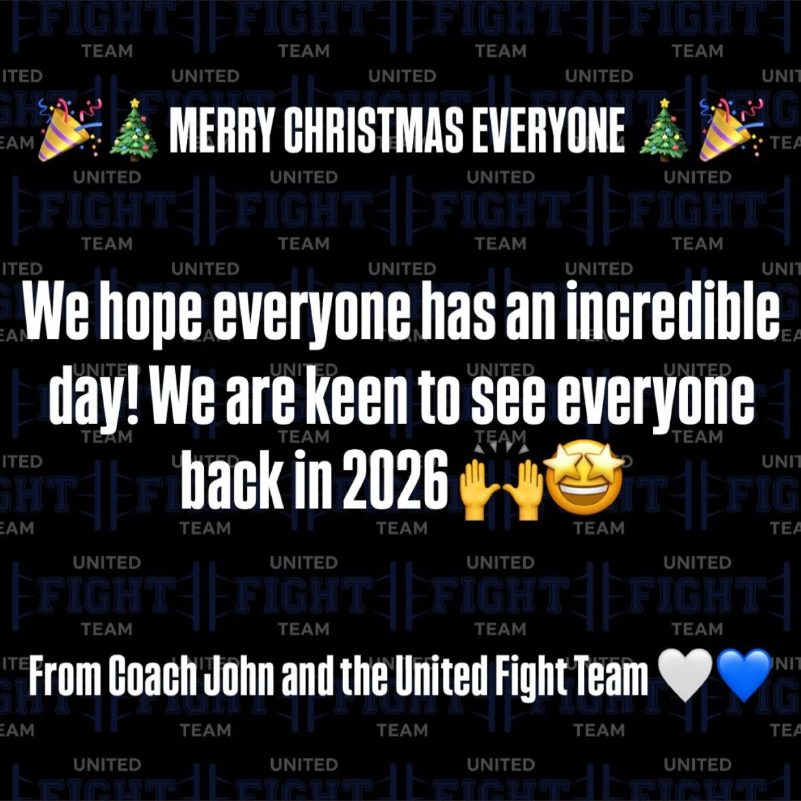 Merry Christmas United Fight Team 🎅🎄