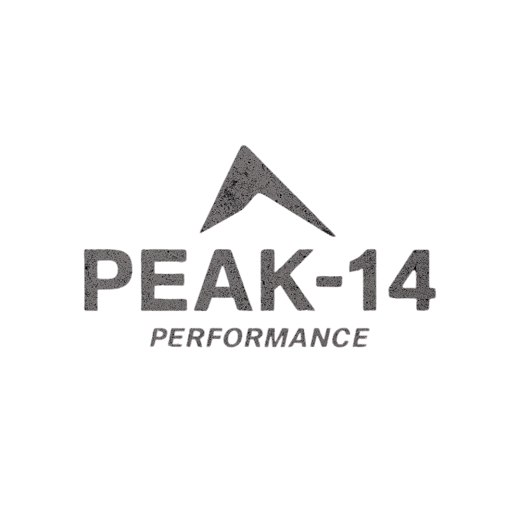 Peak-14 Performance logo featuring a minimalist design symbolising strength, progression, and high-performance training