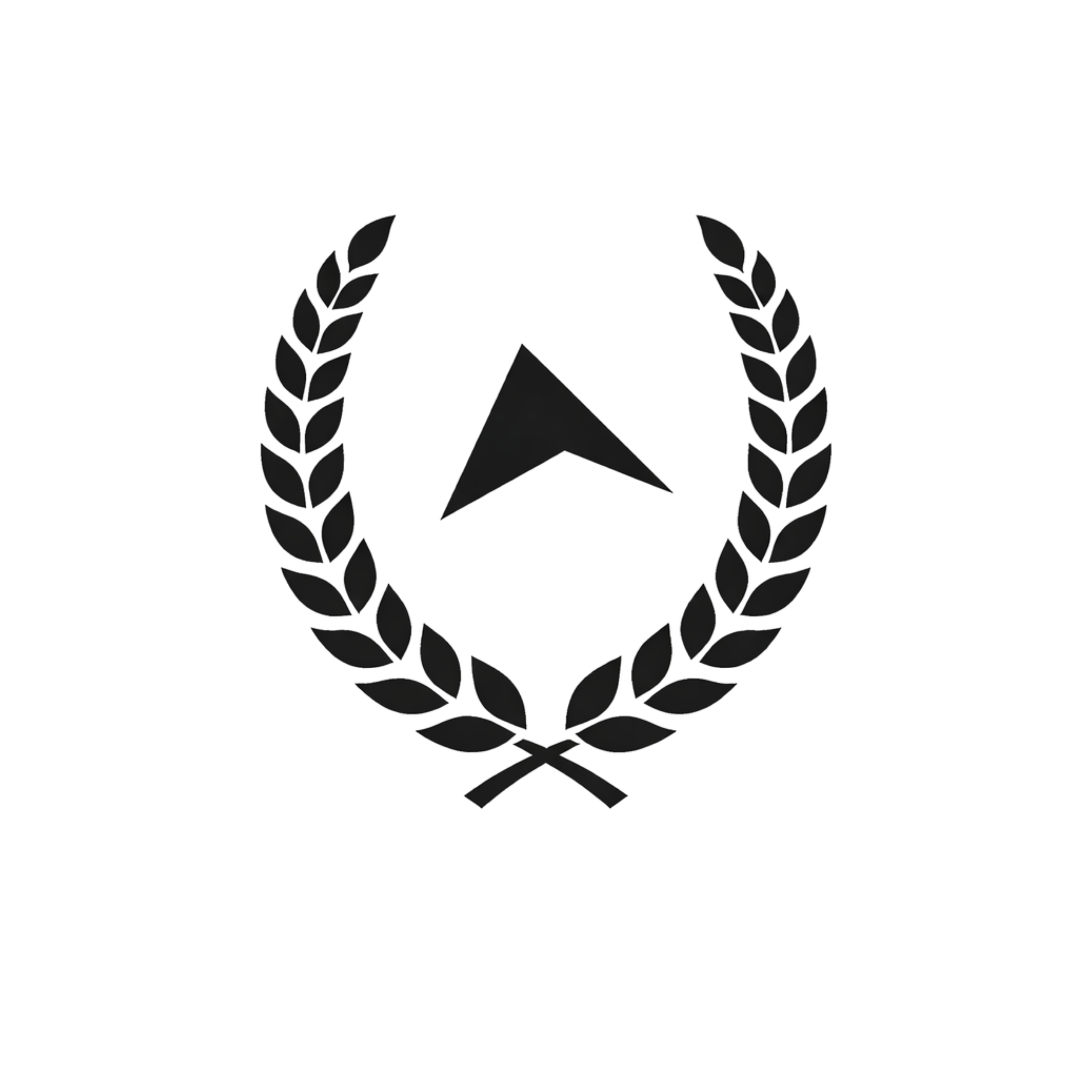 A black logo with a laurel wreath surrounding a stylized compass arrow pointing upward and the text 'NATO Phonetic Alphabet' underneath.