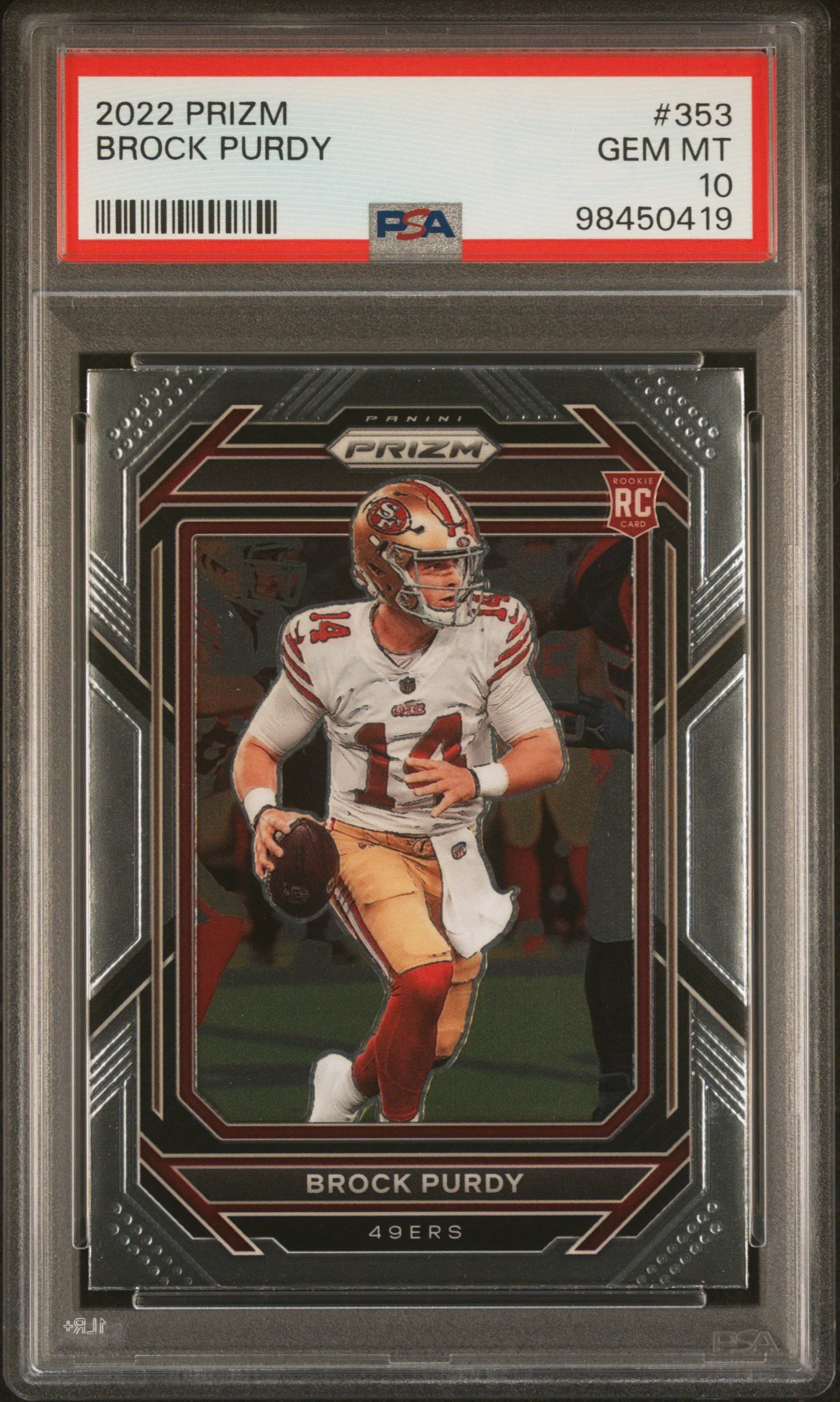 2022 PANINI PRIZM #353 BROCK PURDY PSA 10