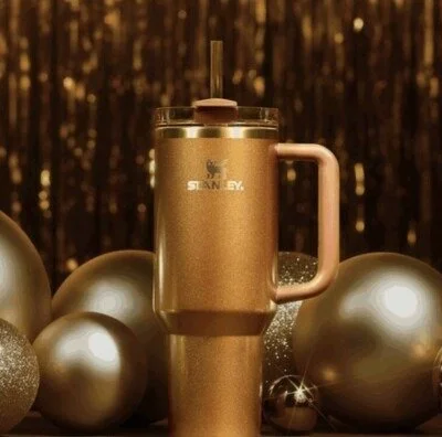 Stanley Flowstate Quencher 40oz Tumbler Copper Tinsel