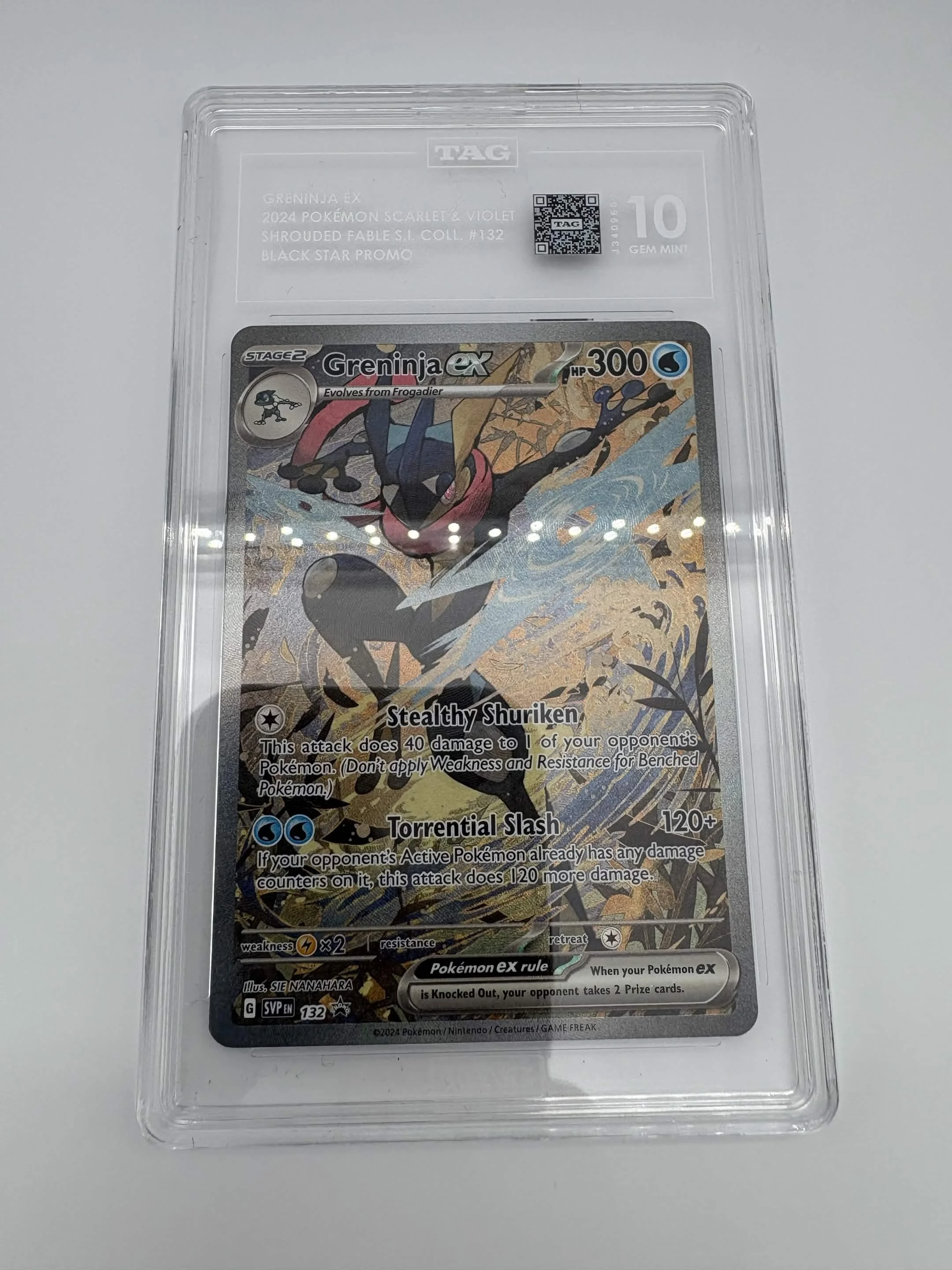 Tag 10 - GRENINJA EX 2024 POKÉMON SCARLET & VIOLET BLACK STAR PROMOS #132 SHROUDED FABLE GRENINJA EX SPECIAL ILLUSTRATION COLLECTION