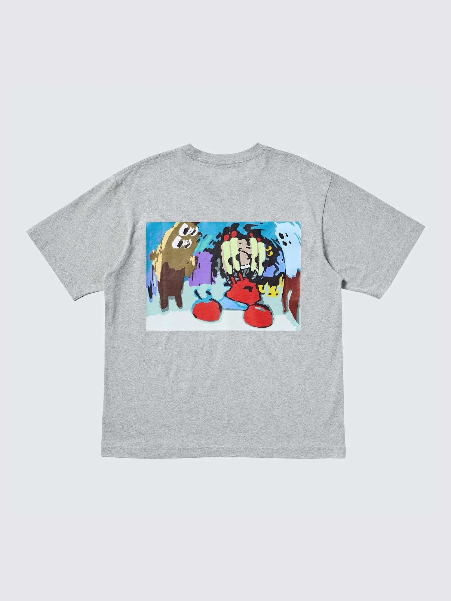 SpongeBob SquarePants Cactus Plant Flea Market UT Graphic T-Shirt Gray (Size: Medium)