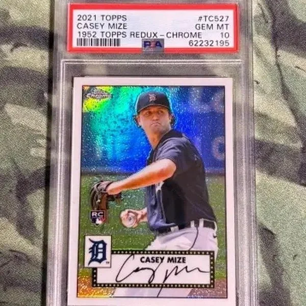 2021 TOPPS 1952 TOPPS REDUX | CHROME #TC527 CASEY MIZE PSA 10 GEM MINT (Detroit Tigers) MLB