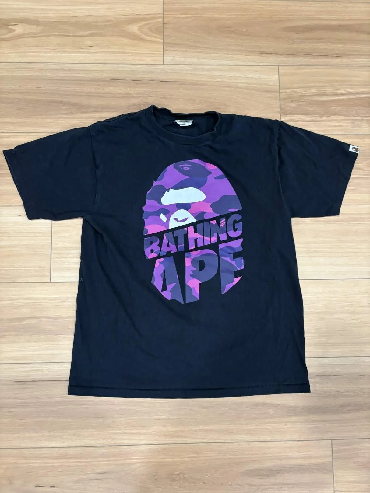 BAPE Purple Ape Head Tee (SS21) Size Large (Black)