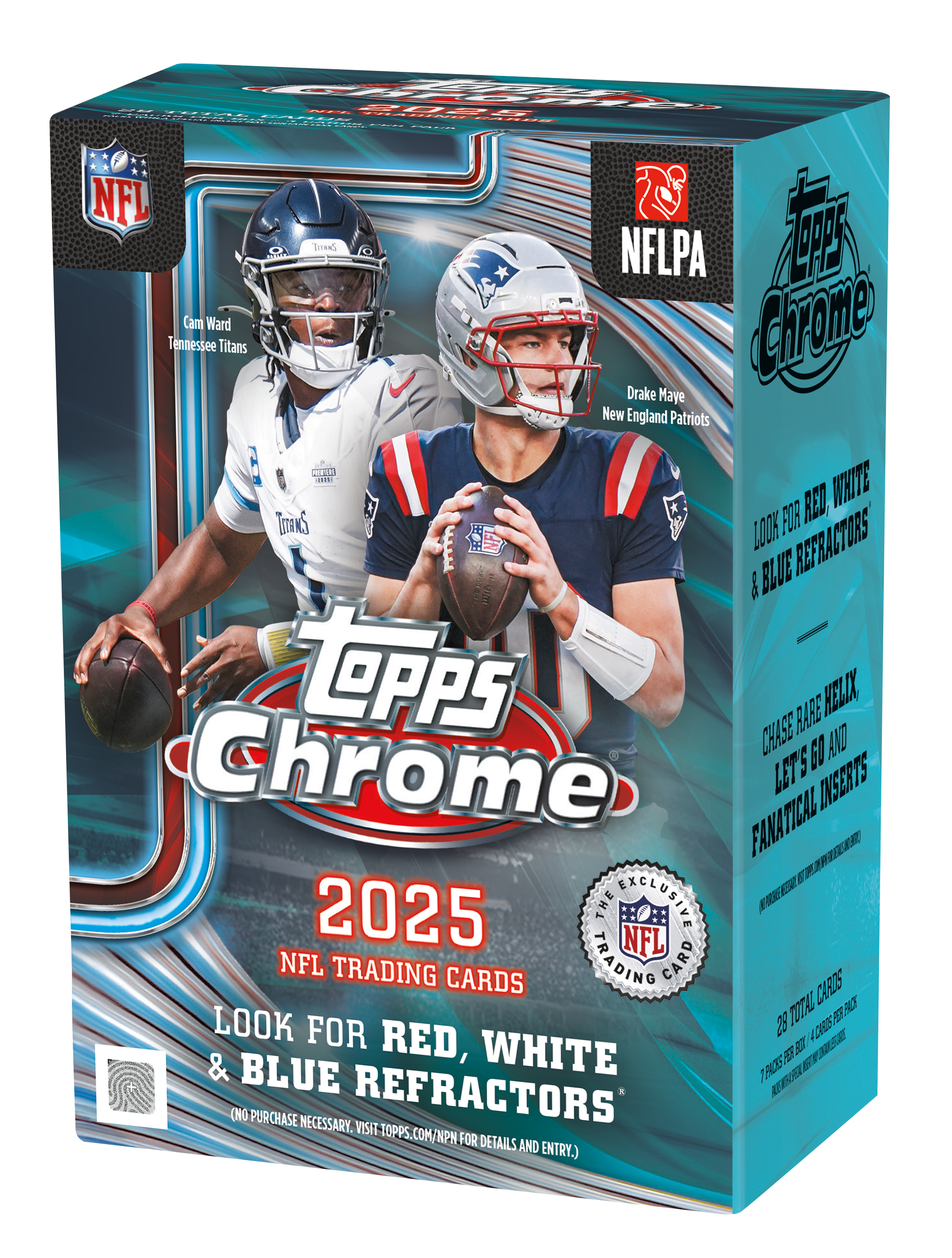 2025 Topps Chrome NFL Blaster Box Factory Sealed Football Value Box