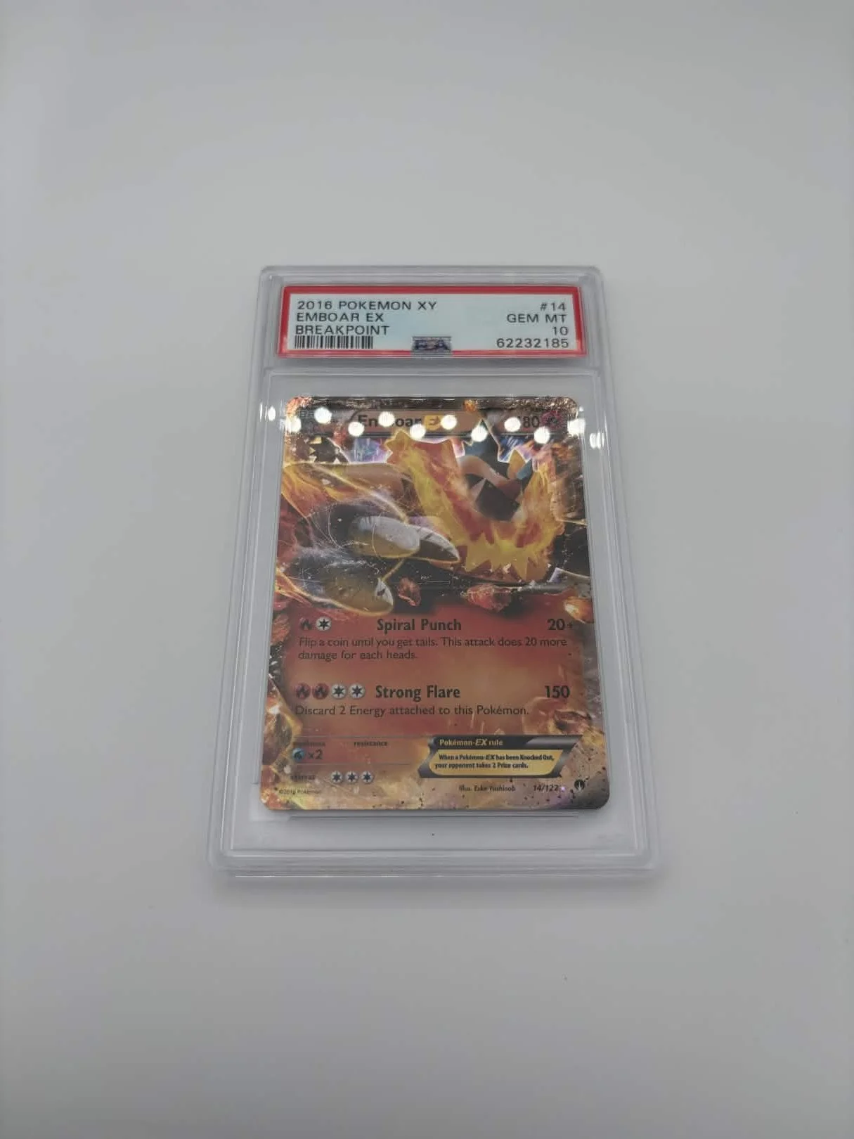 PSA 10 2016 POKEMON XY BREAKPOINT #14 EMBOAR EX BREAKPOINT