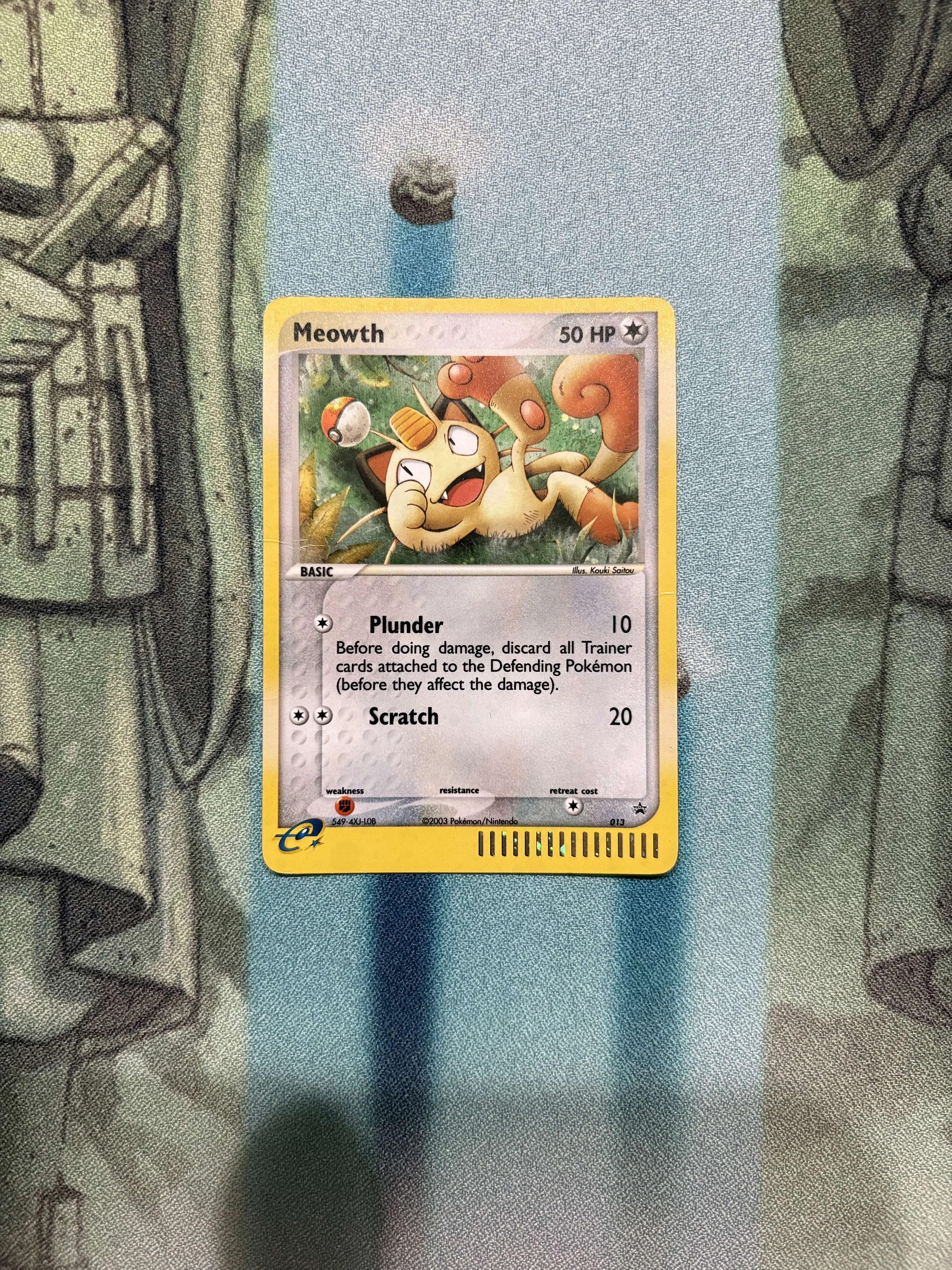 2003 Pokémon TCG Meowth Black Star Promo 013 Holo Nintendo E-Reader Series 🔥 #013