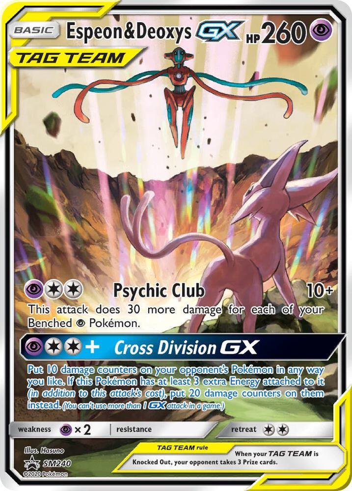 Espeon & Deoxys GX (#SM240) - Holofoil SM - Promos MP Pokemon