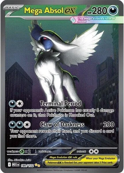 Mega Absol EX 180/132 MEGA EVOLUTION - Pokemon TCG - NM 2025