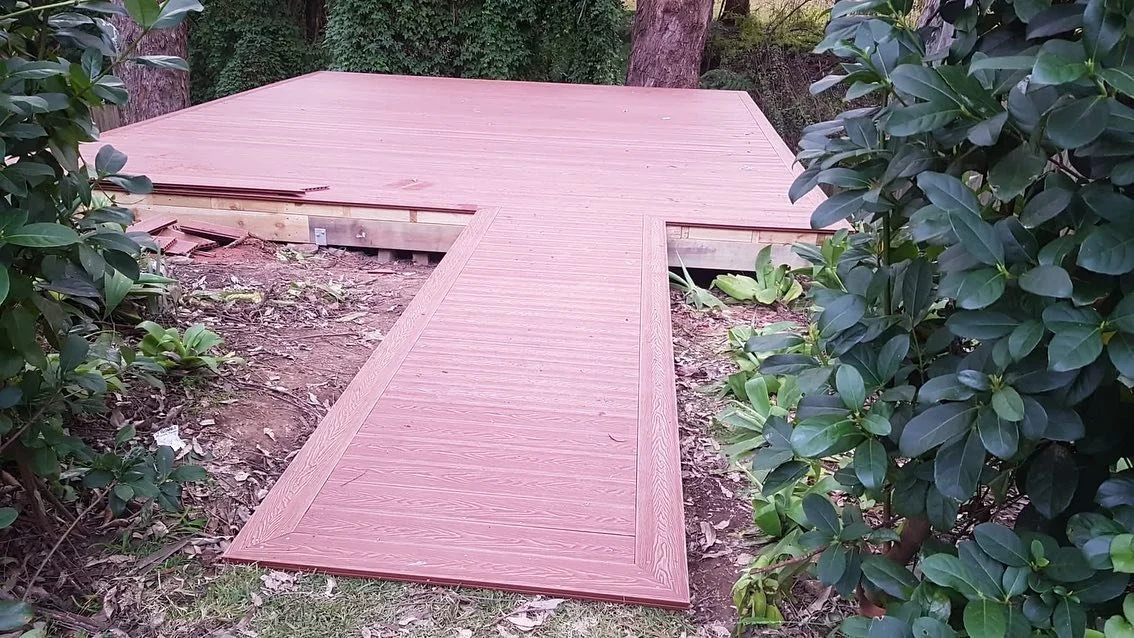 Weather treated frame and low maintenance Ekodeck