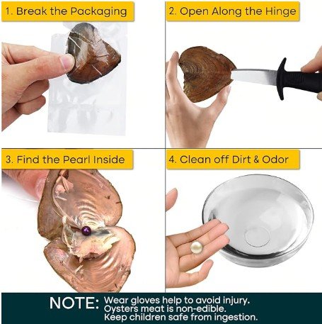 oyster with cultured pearl opening instructions