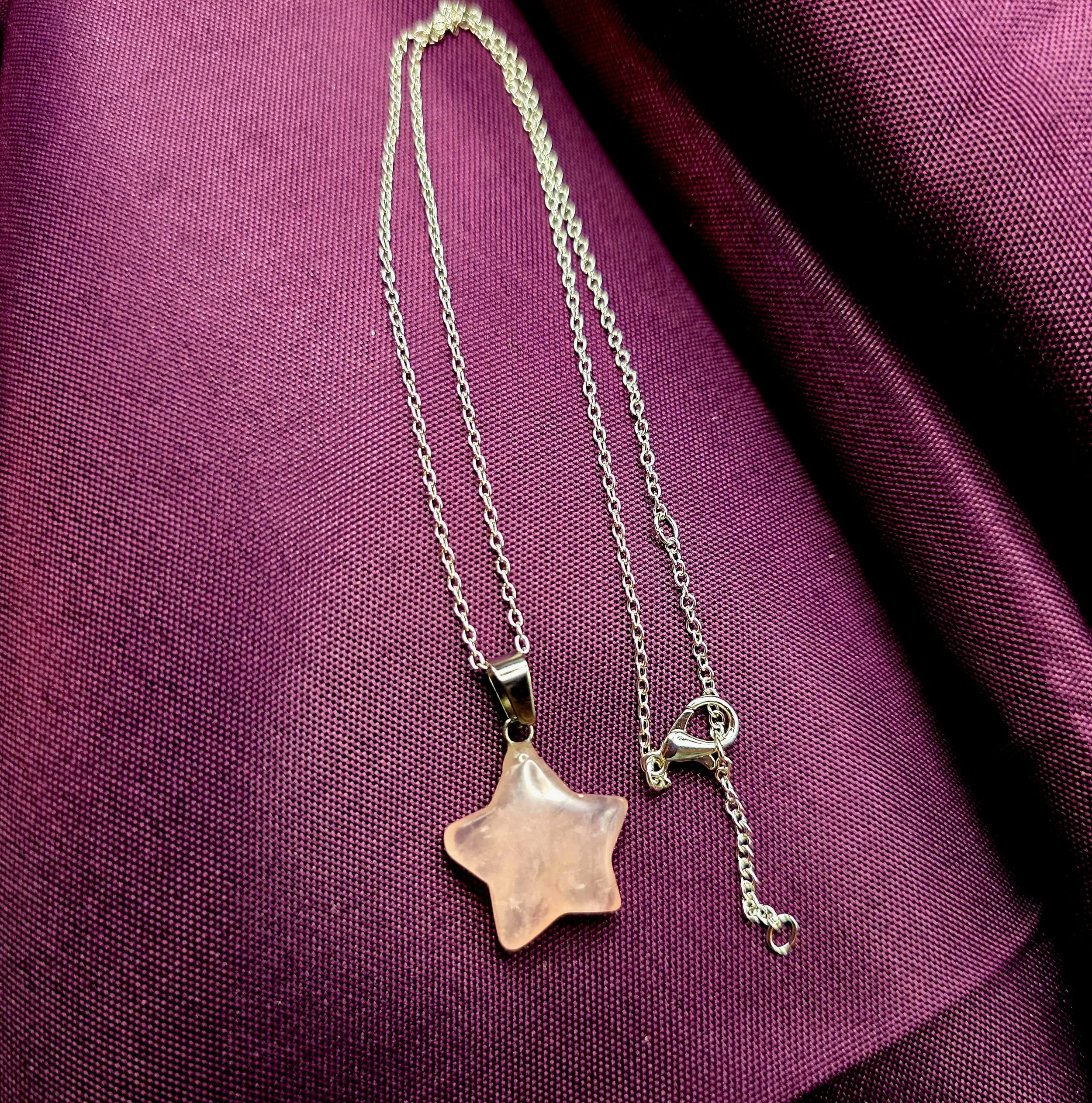natural stone rose quartz star pendant.jpg