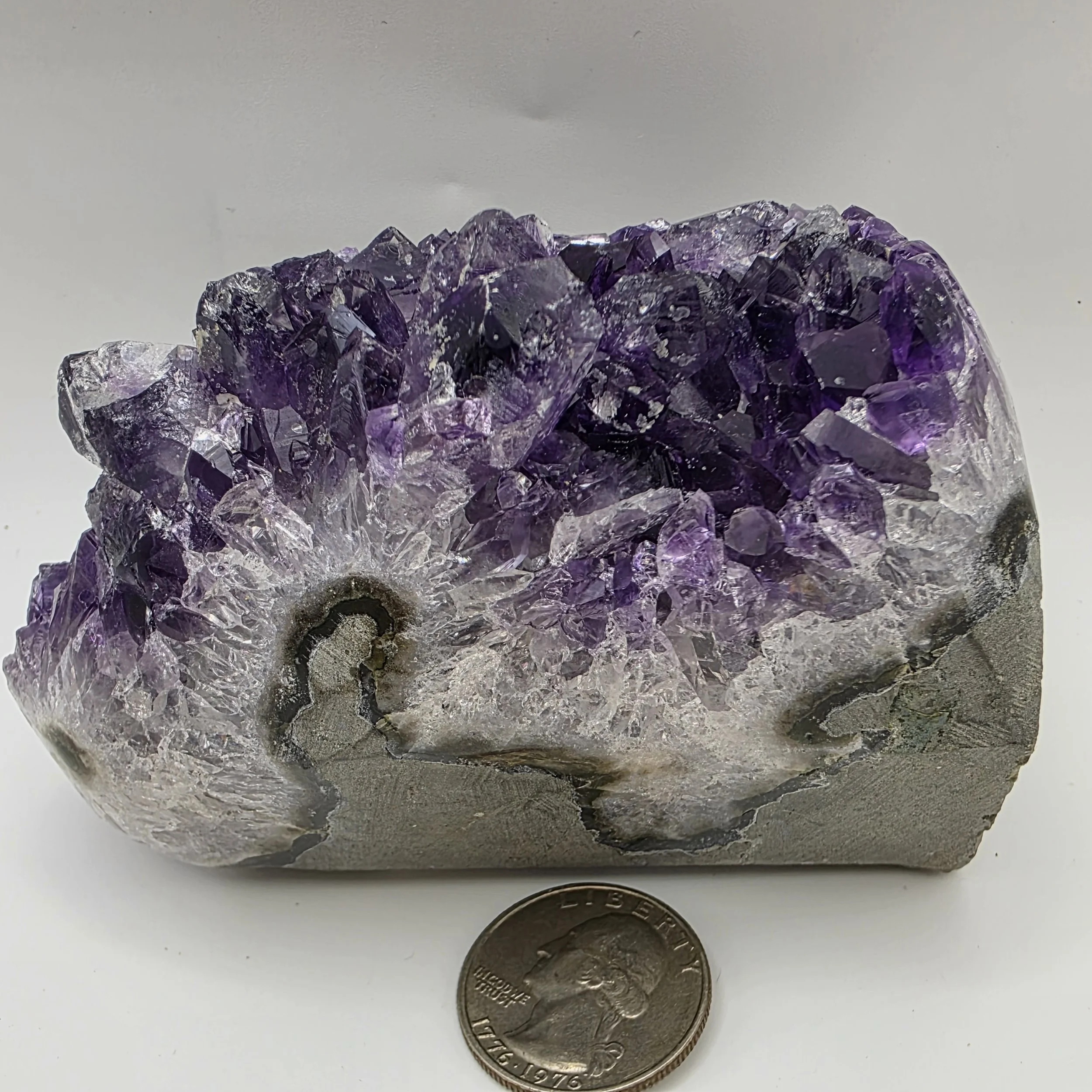 Purple Brazilian Amethyst Crystal Cluster