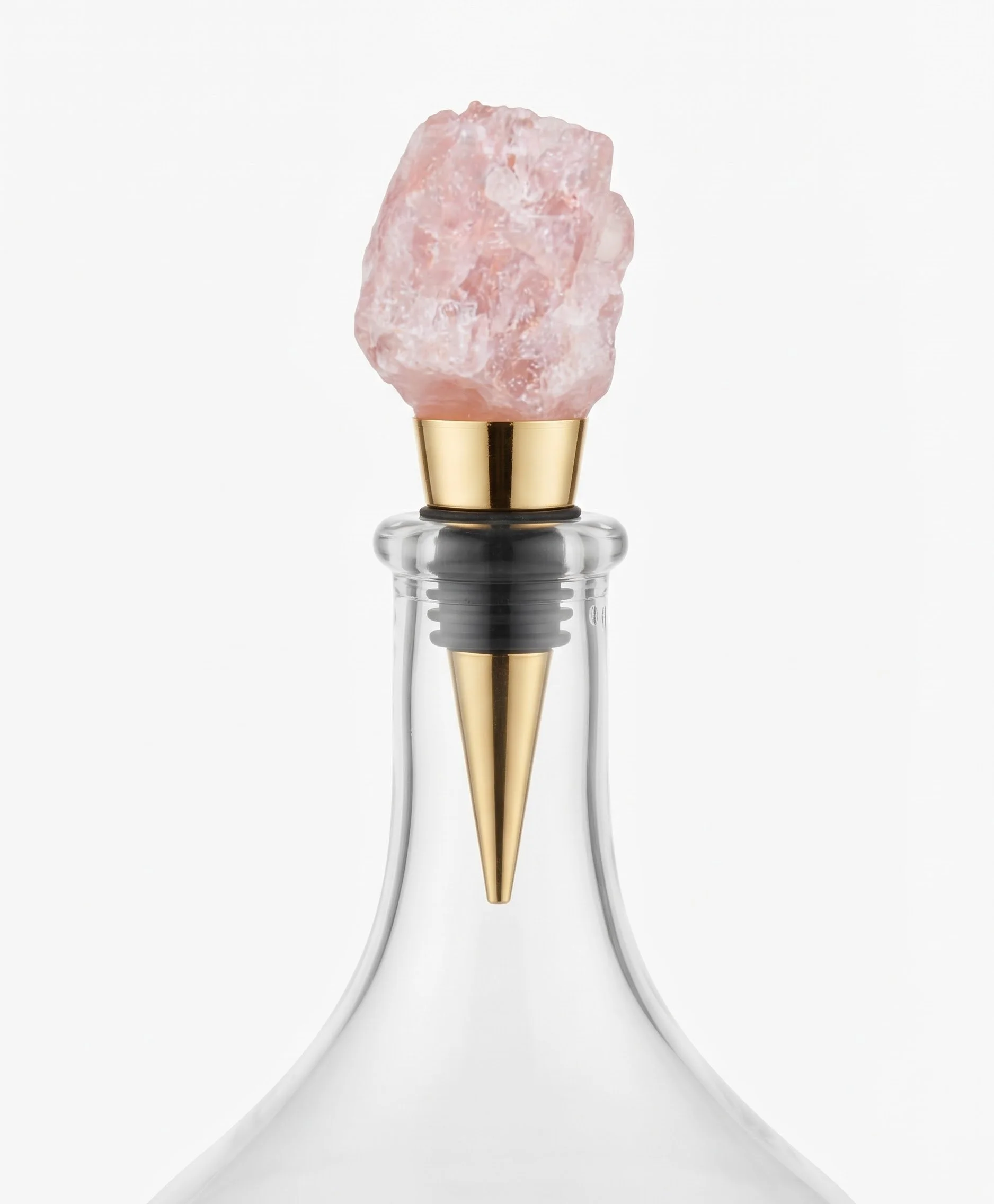 rose quartz wine stopper