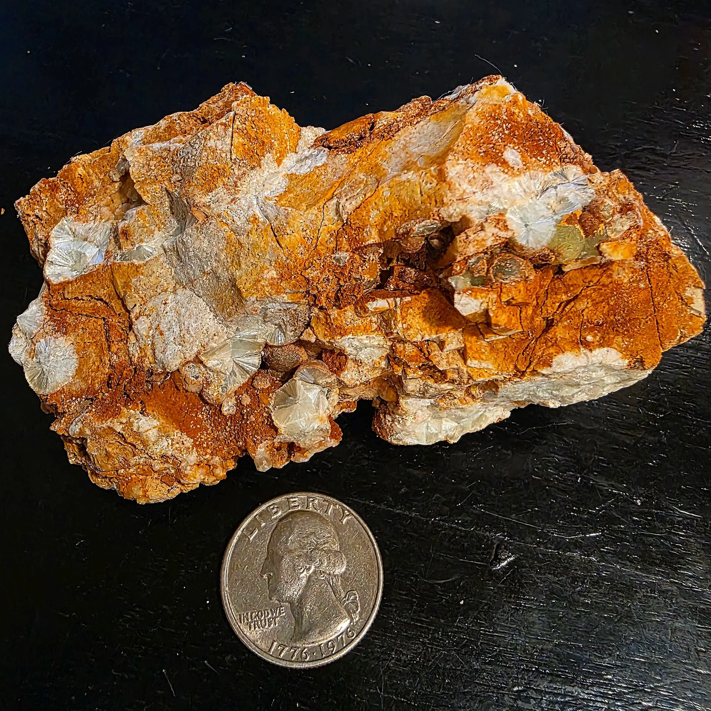 green radial wavellite mineral specimen