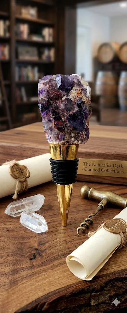 Raw Amethyst Crystal Wine Bottle Stopper