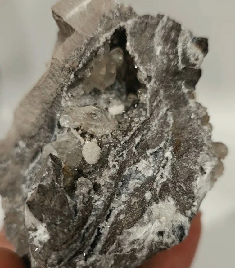 Calcite & Strontianite Crystal Specimen in Matrix