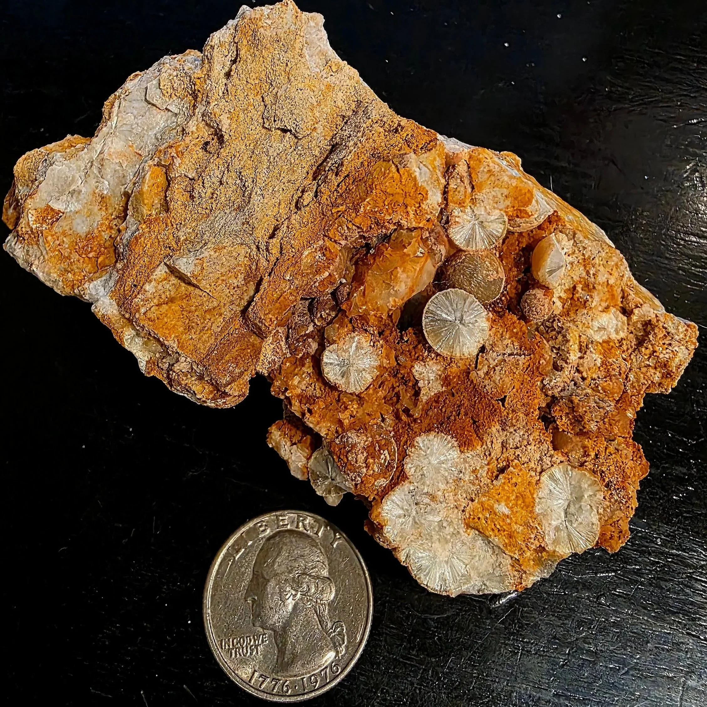 radial wavellite crystalline specimen