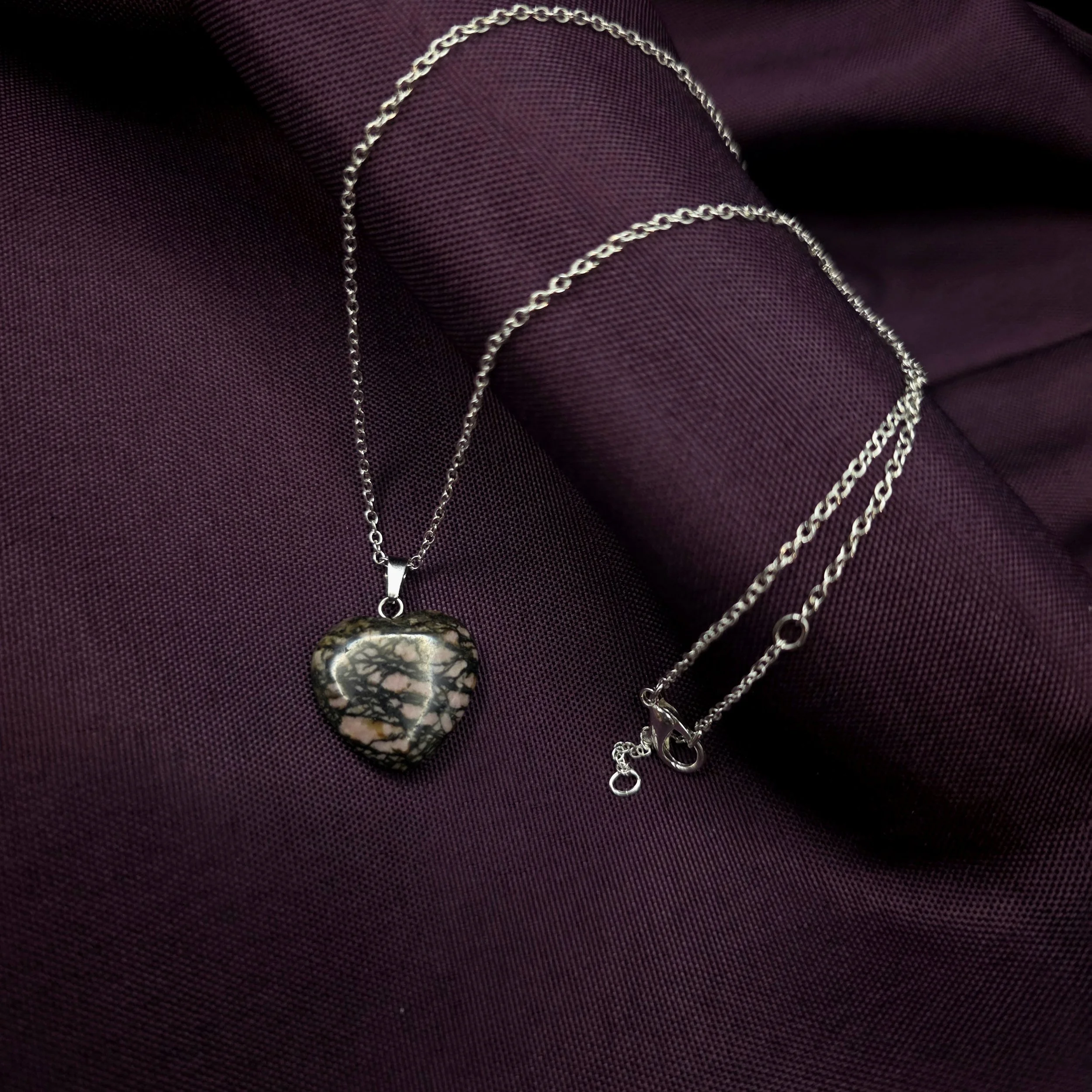 natural stone rhodonite heart pendant.jpg