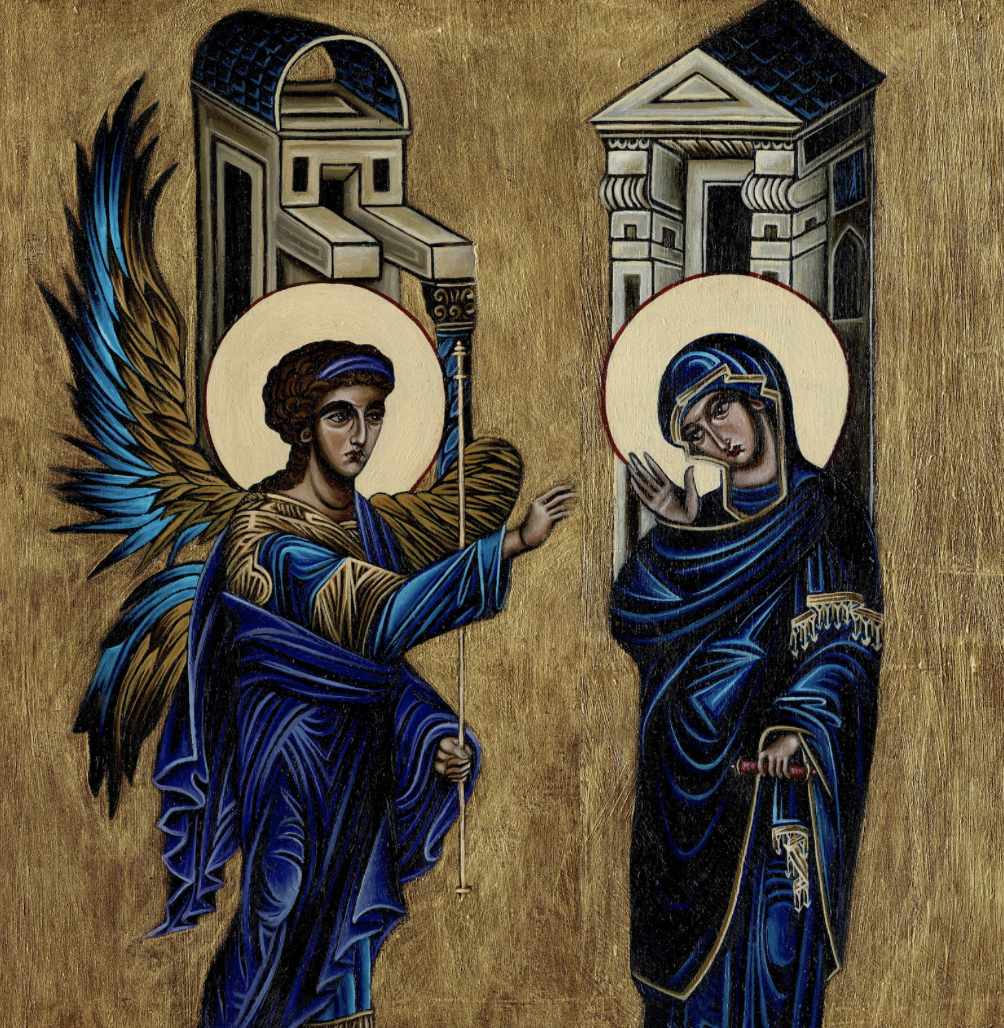 The Angelus, oil on wood, 2025. 