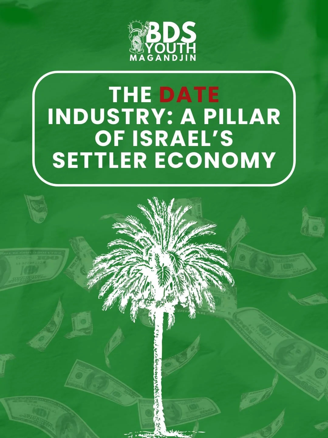 The Israeli settler economy and its backing of the date industry is definitely something that needs OUR attention. 

Where we see a simple box of sweet dates, hiding behind the packaging, there&rsquo;s a reality of stolen land, unequal access to wate