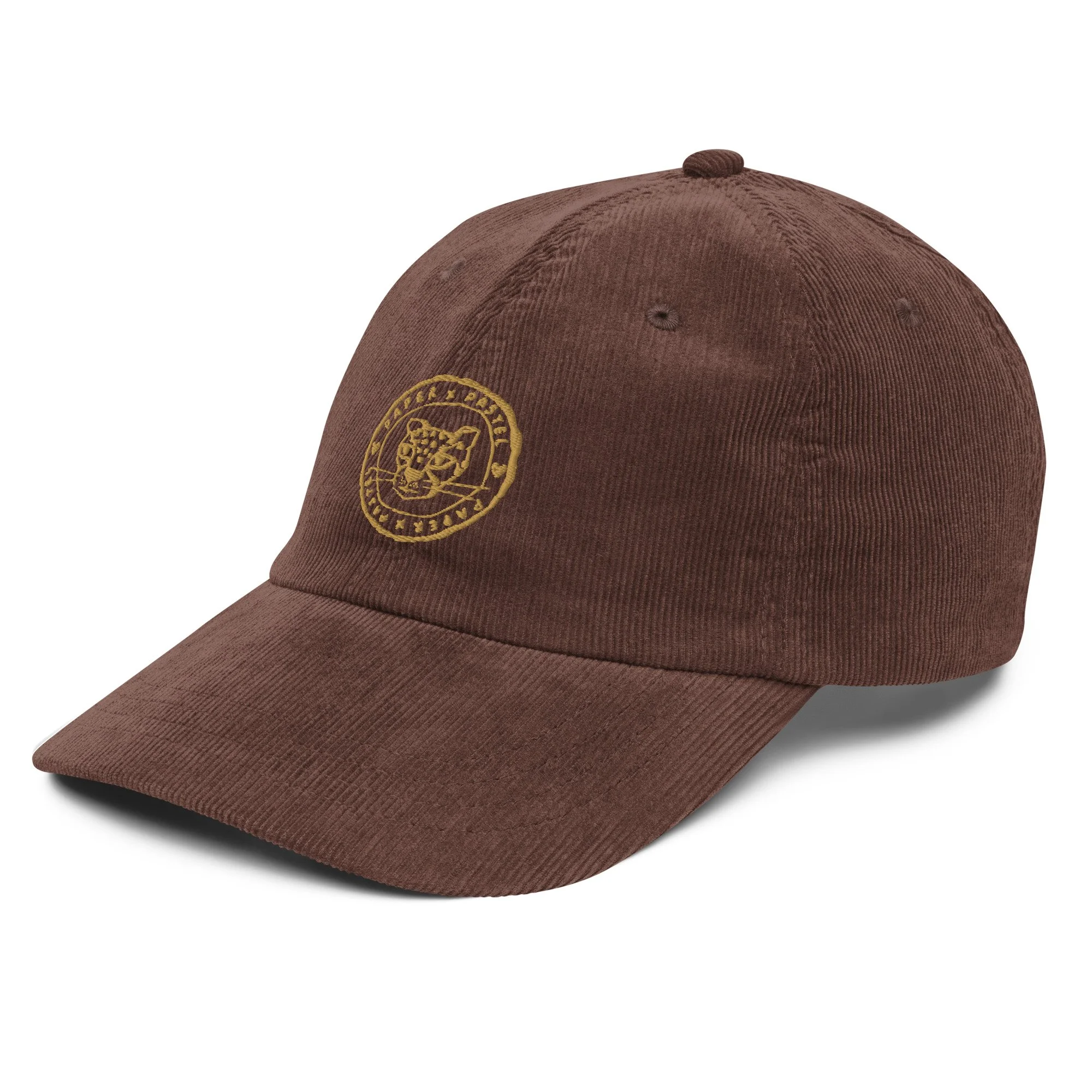 PxP's Cap for Adult - Write to Me on Paper Vintage Corduroy Cap - Rock Brown