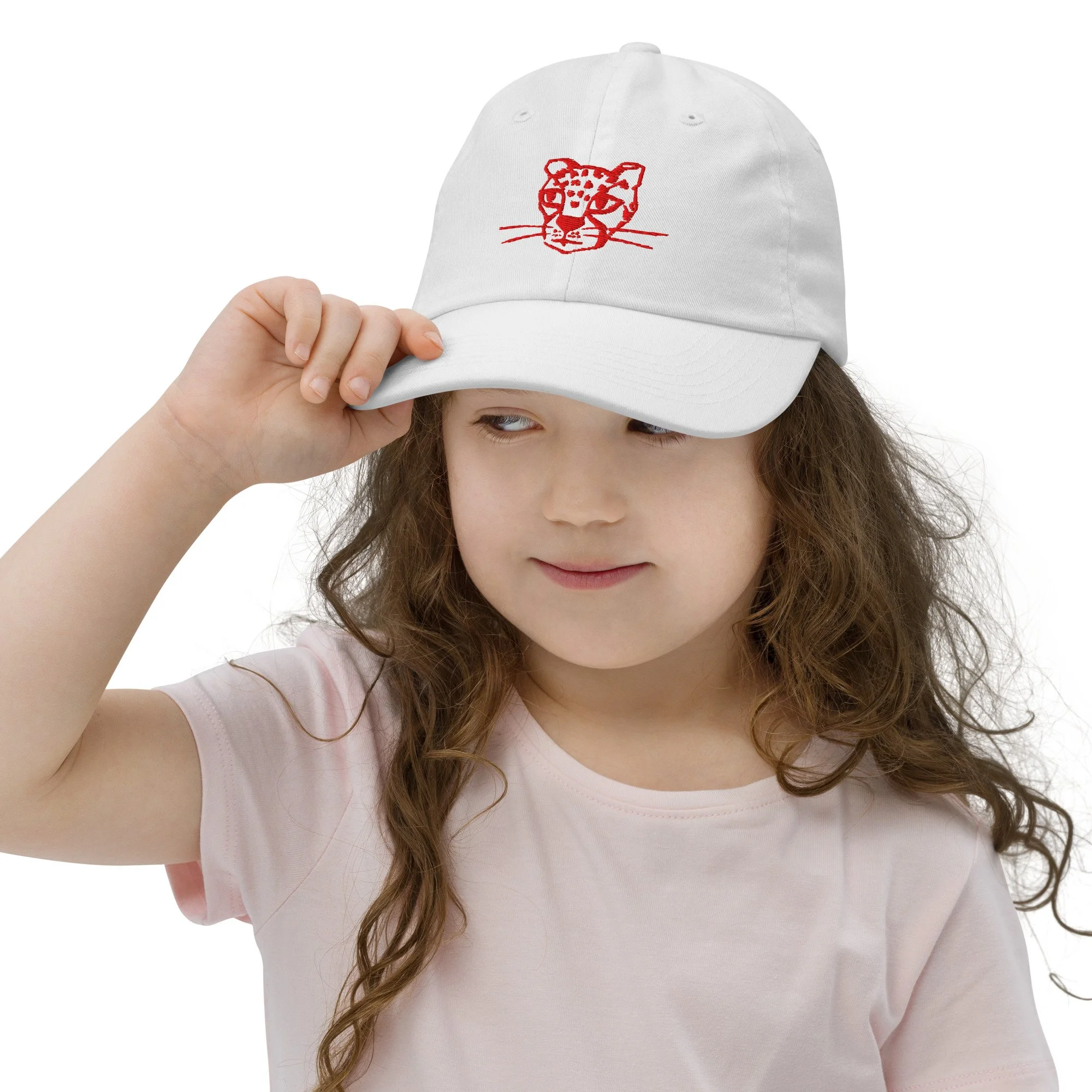 PxP's cheetah baseball cap for kids - Write to me on paper - White