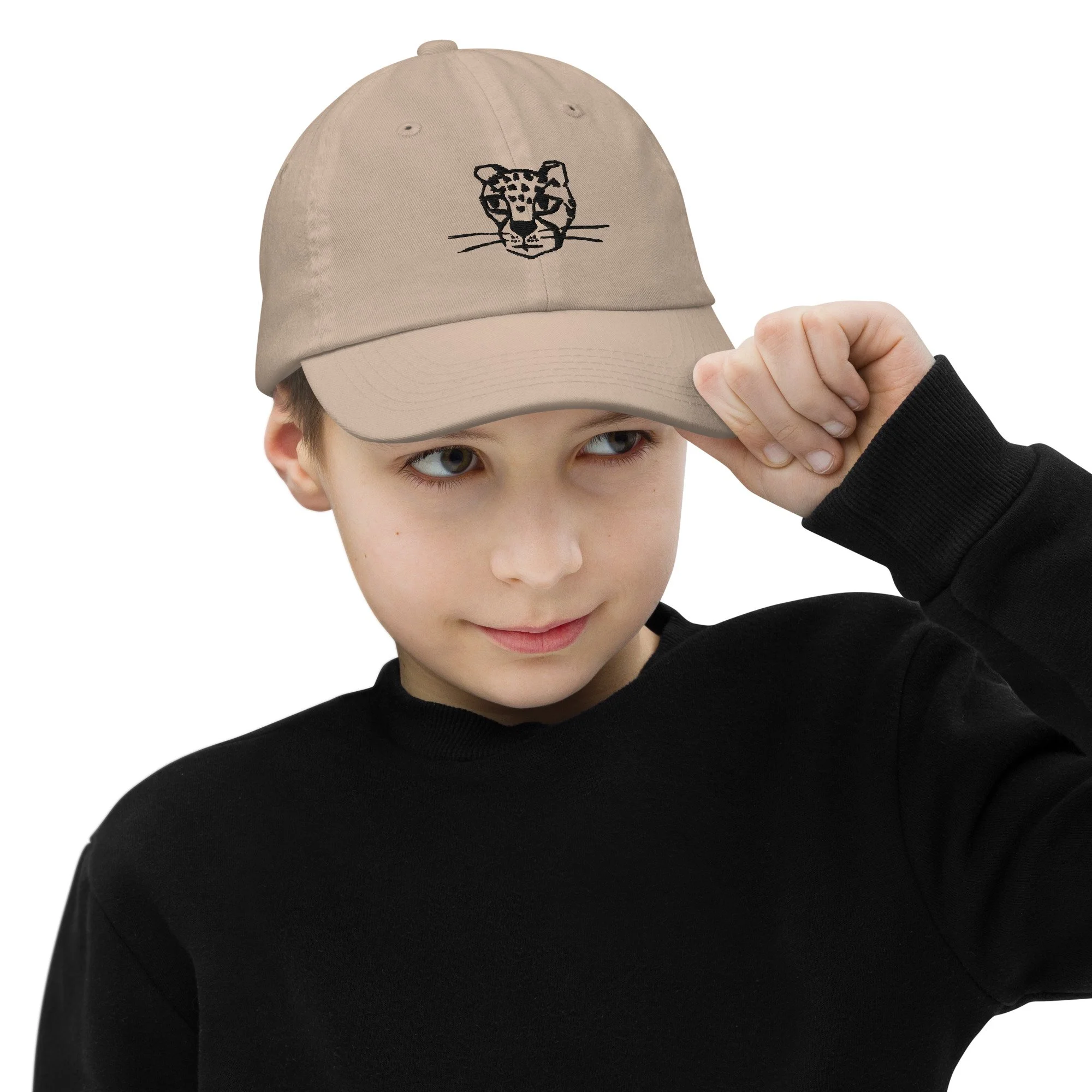 PxP's cheetah baseball cap for kids  - Write to me on paper - Brown