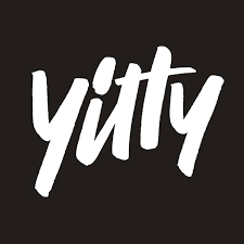 Yitty logo in white text on black background