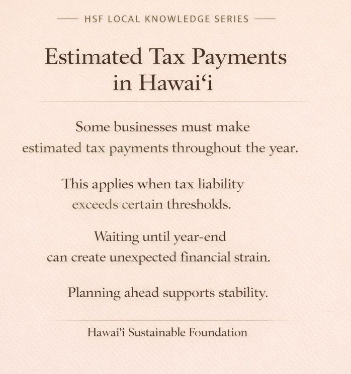 Estimated Tax Payments in Hawaii