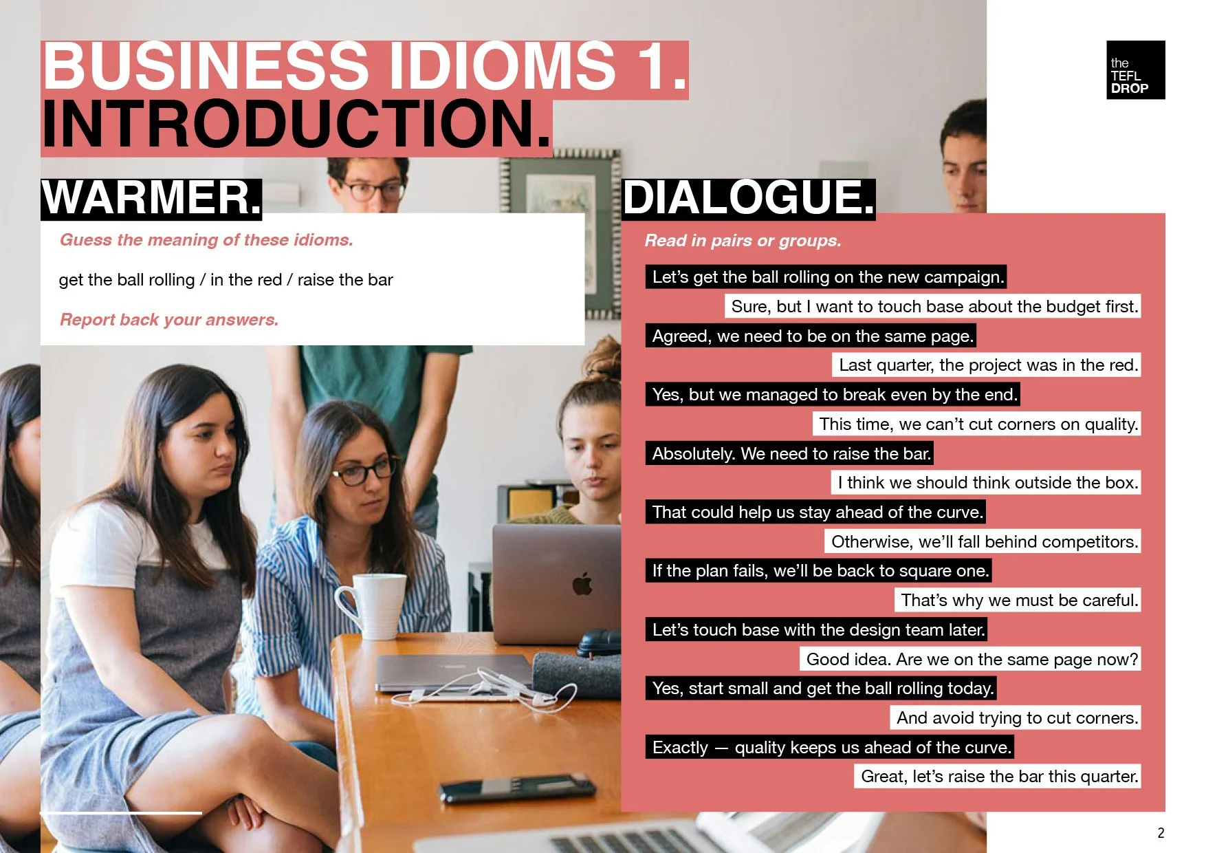 the TEFL Drop - 001 - Vocabulary - Business Idioms 12.jpg