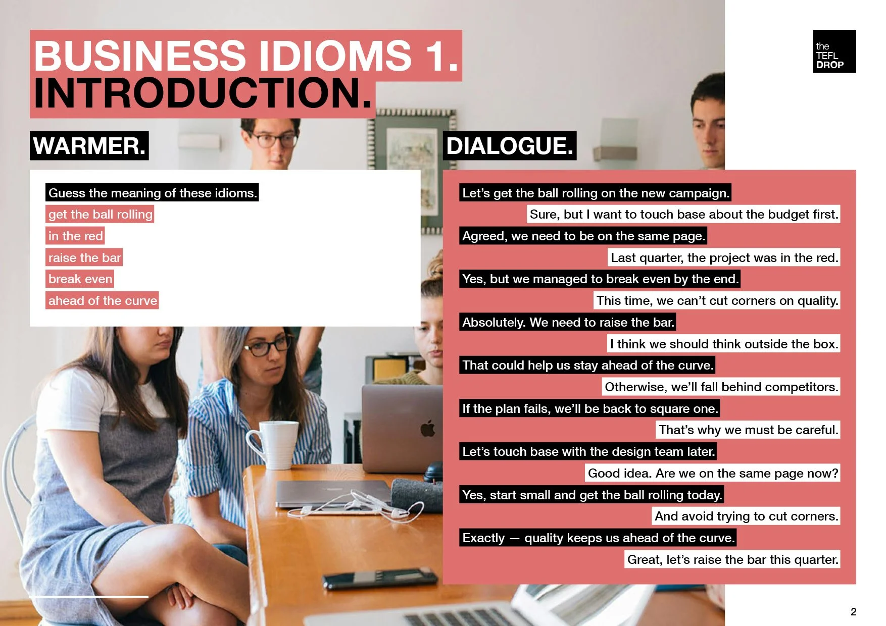 the TEFL Drop - 001 - Vocabulary - Business Idioms 12.jpg