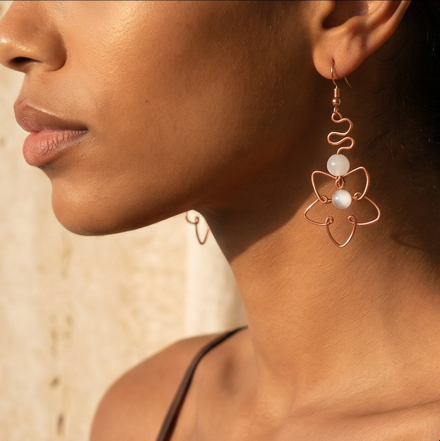 Earrings, close to the face, close to the self