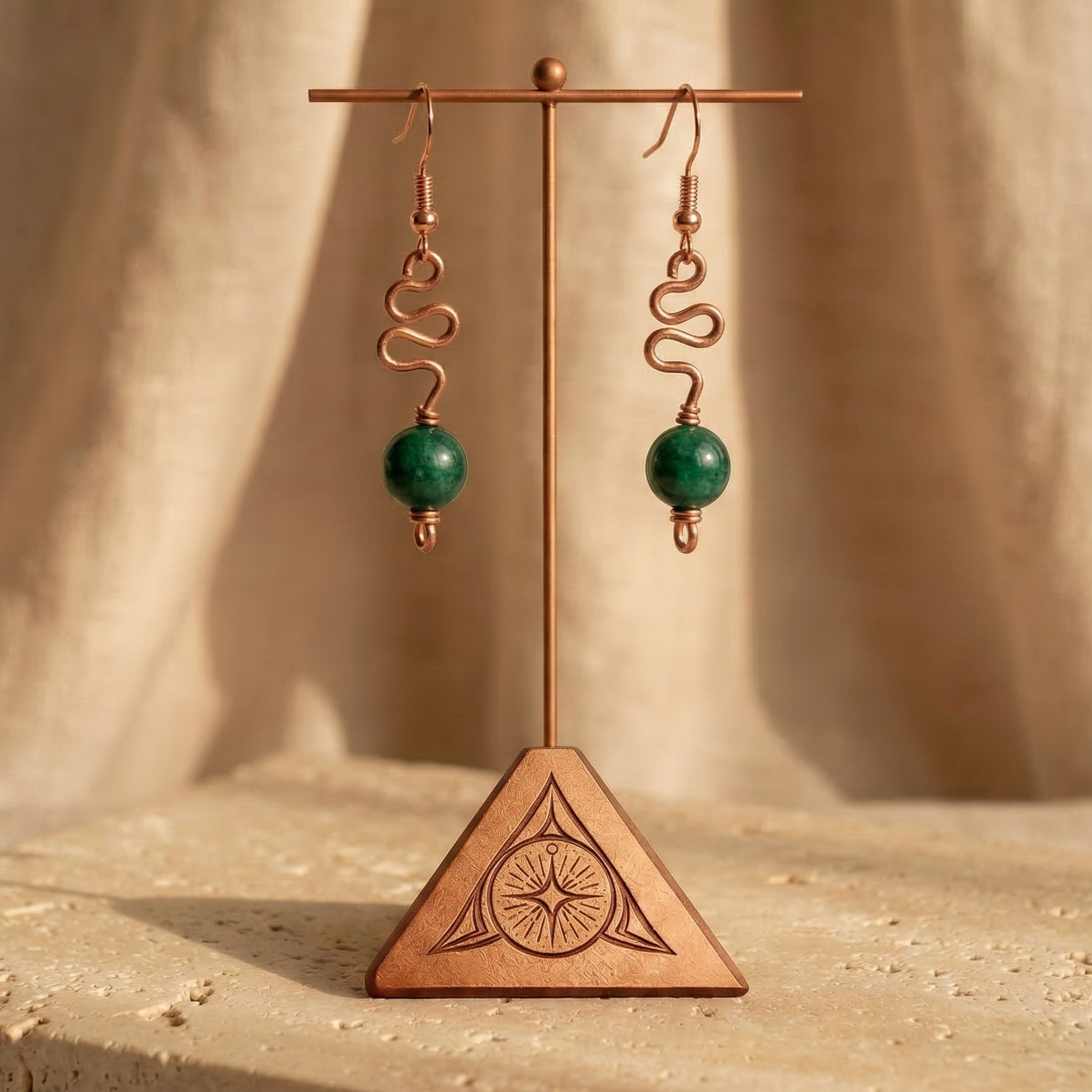 Copper Emerald Swirls (E8)