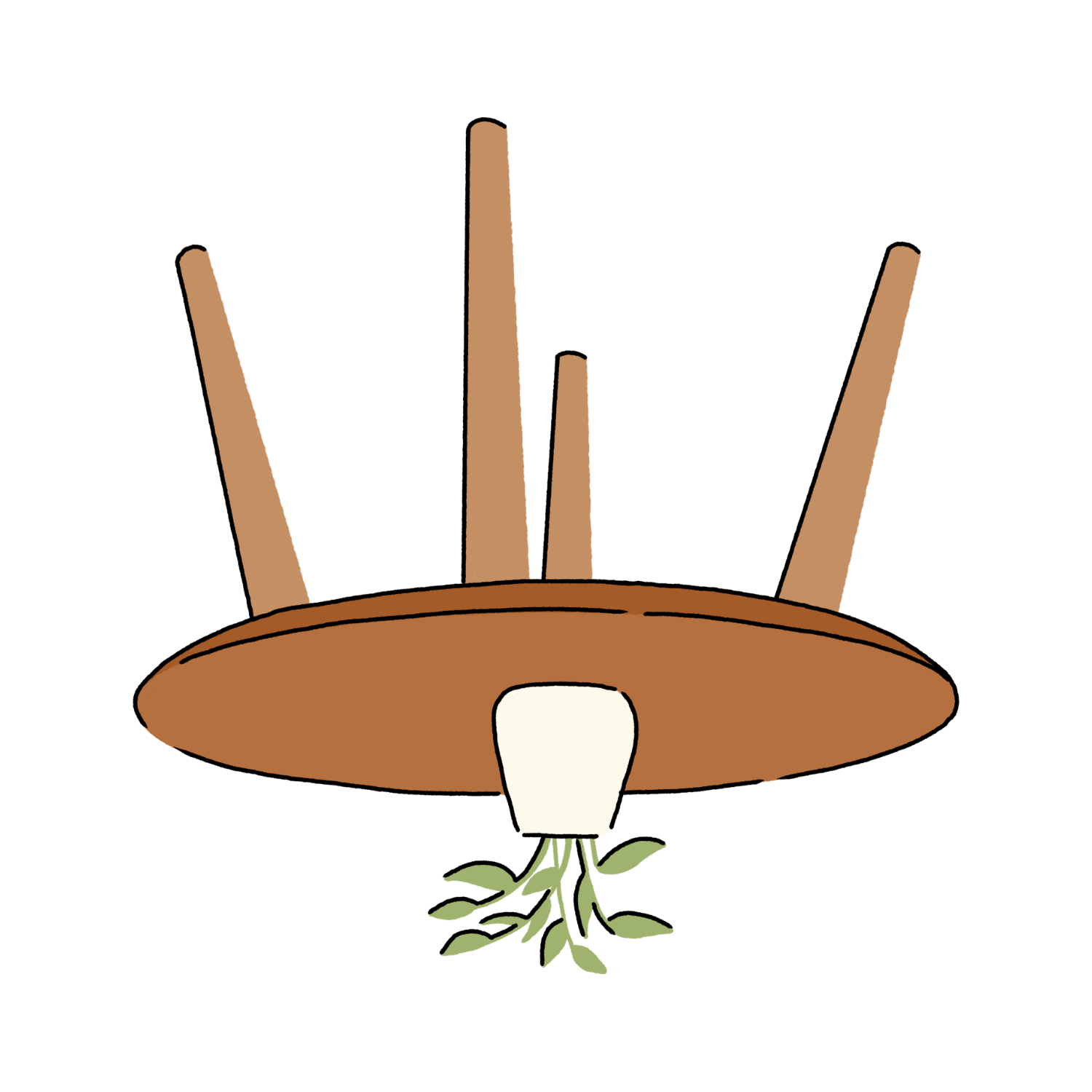 Geometric drawing of an outline square with sections divided by vertical, horizontal, and diagonal lines.